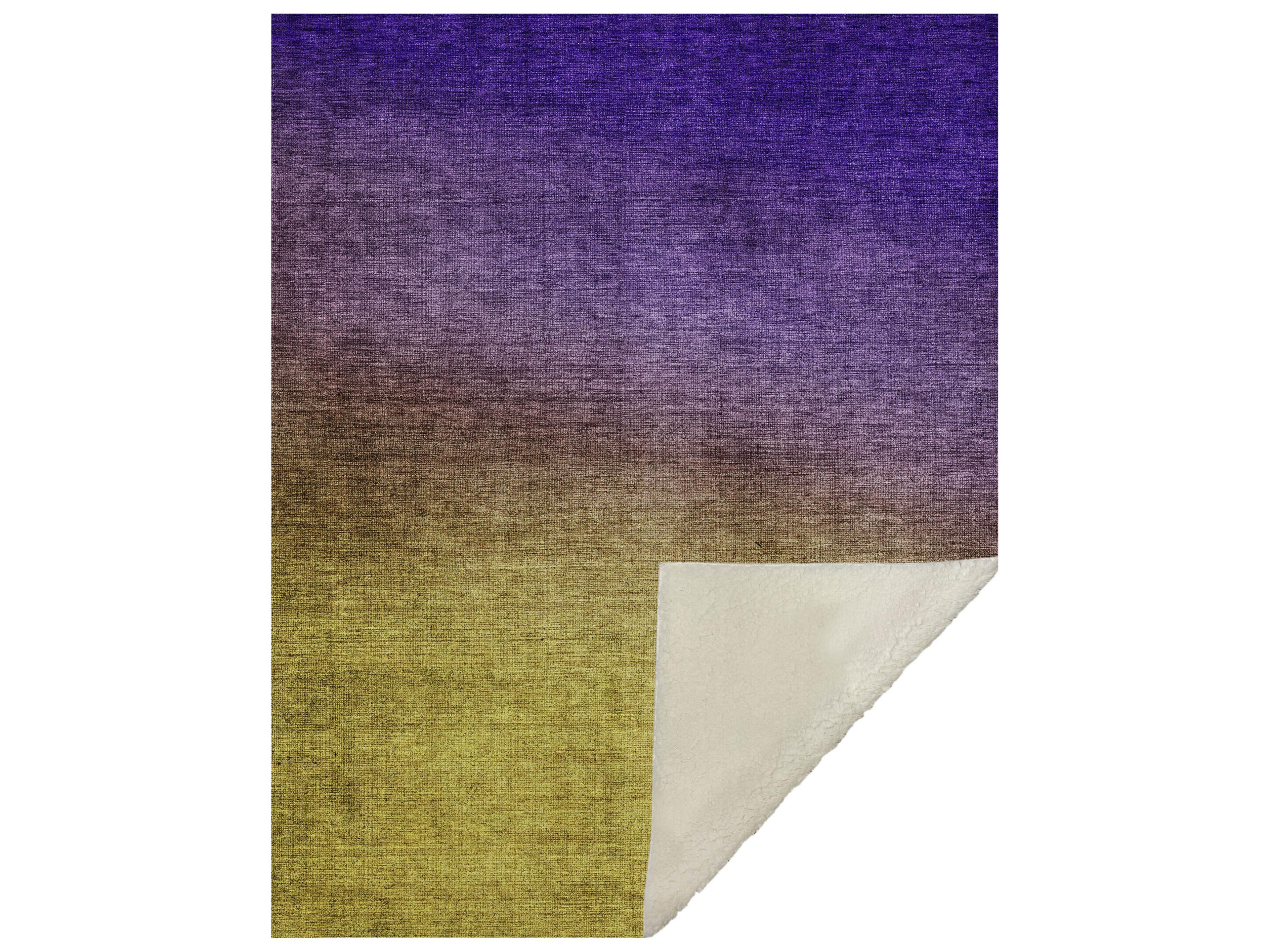 Dalyn Sherpa Purple Polyester Throw