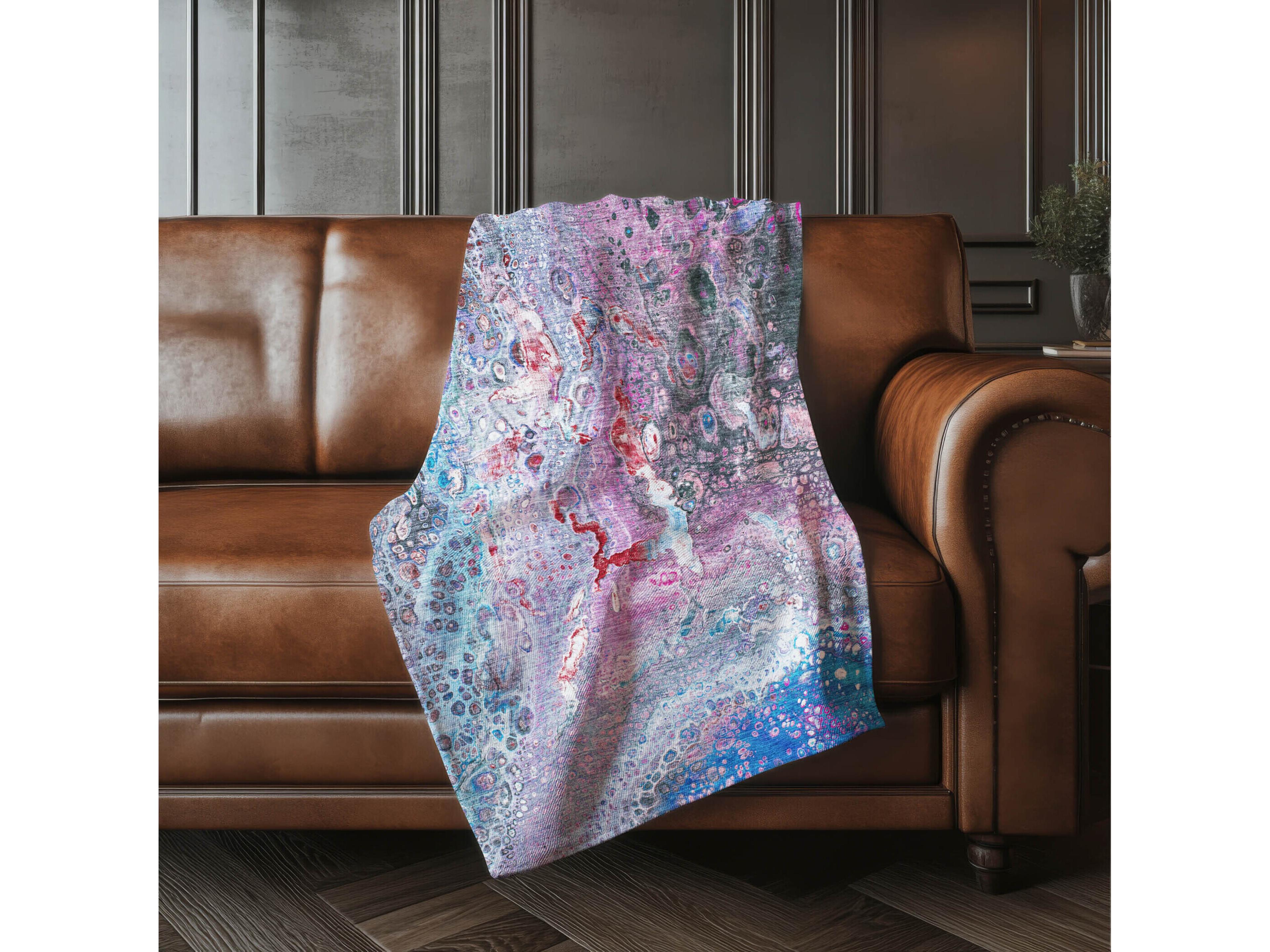 Dalyn Sherpa Blue Polyester Throw