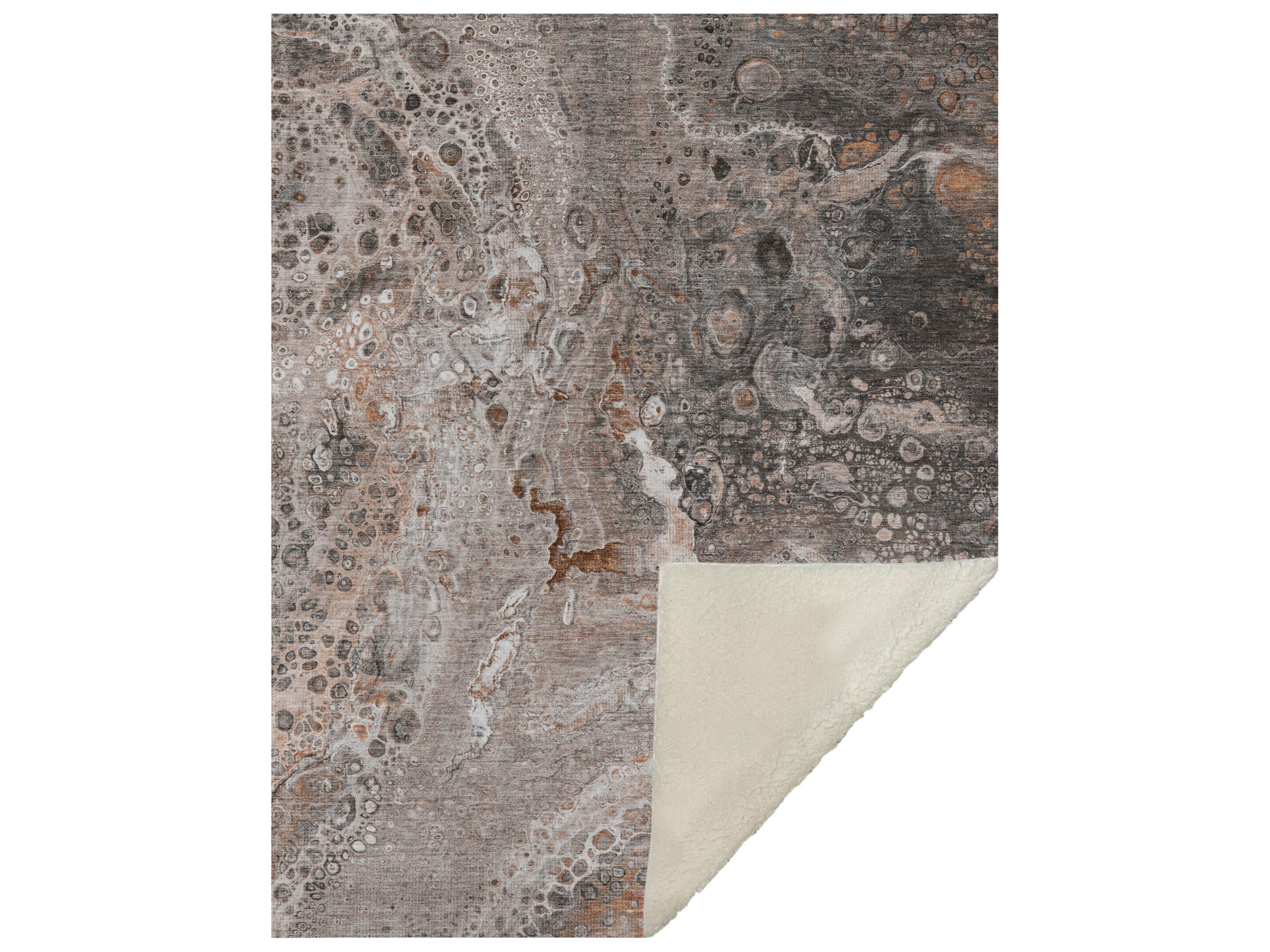 Dalyn Sherpa Orange Polyester Throw