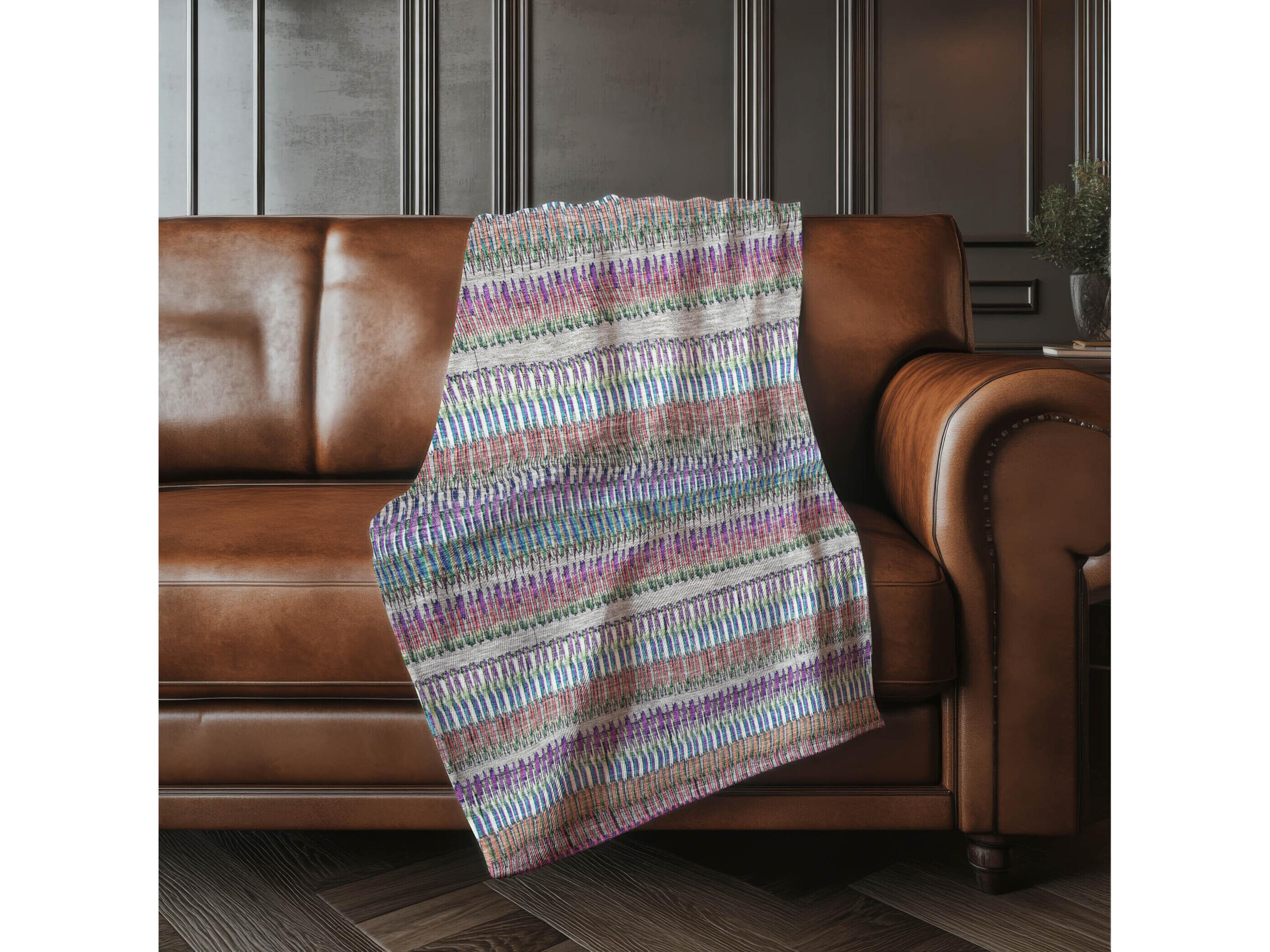 Dalyn Sherpa Brown Polyester Throw