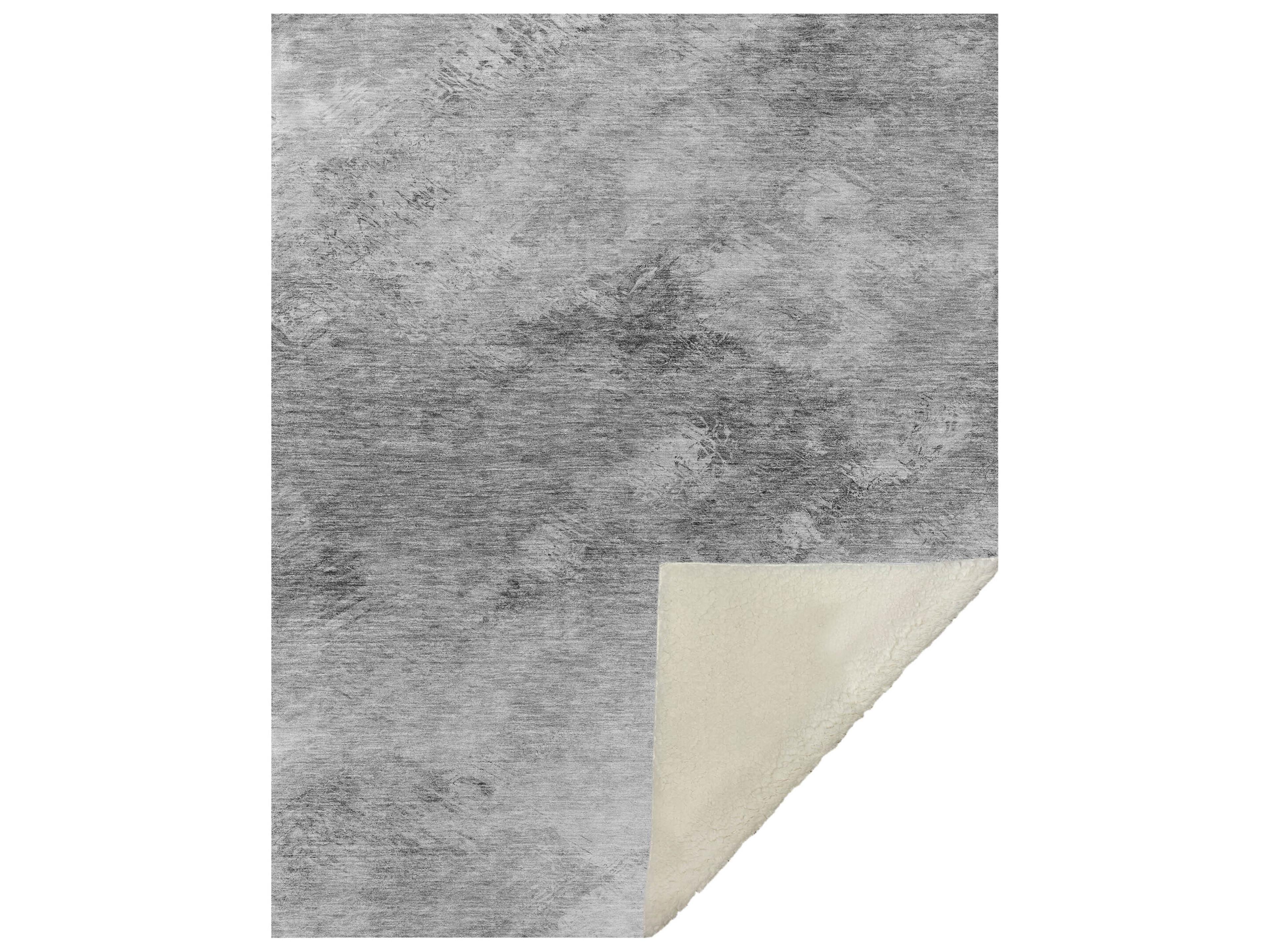 Dalyn Sherpa Gray Polyester Throw