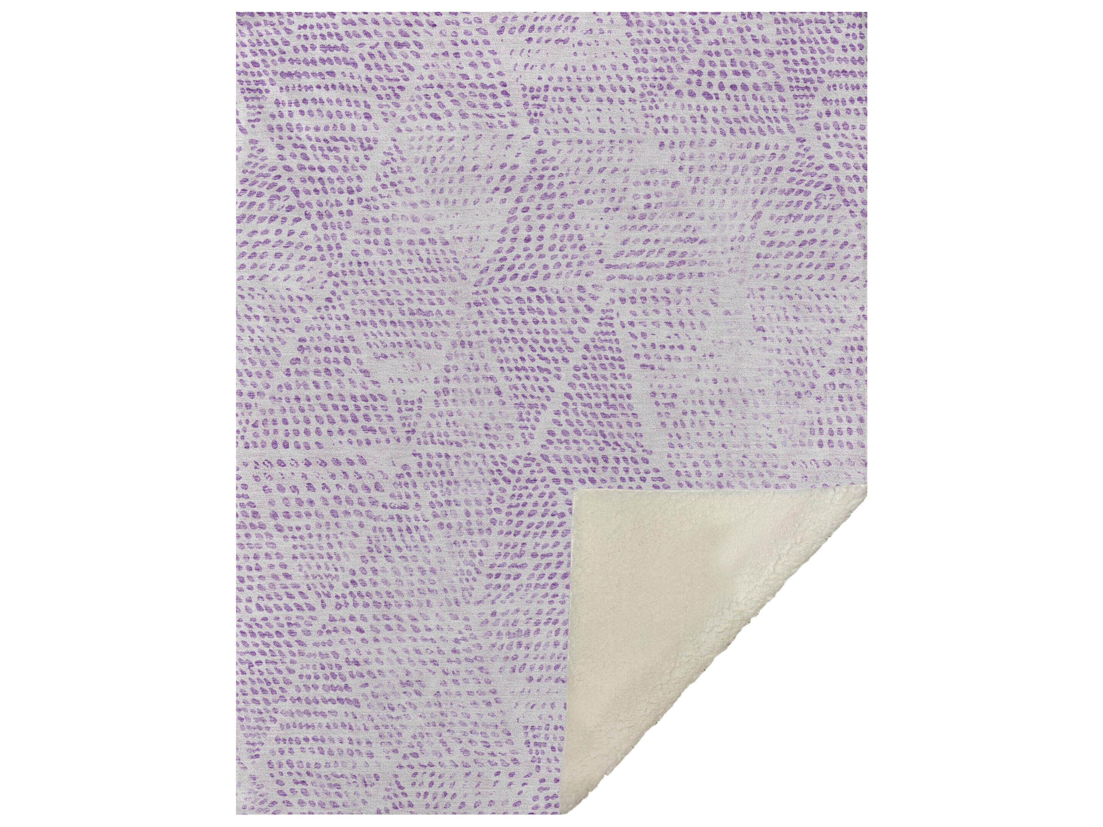 Dalyn Sherpa Purple Polyester Throw