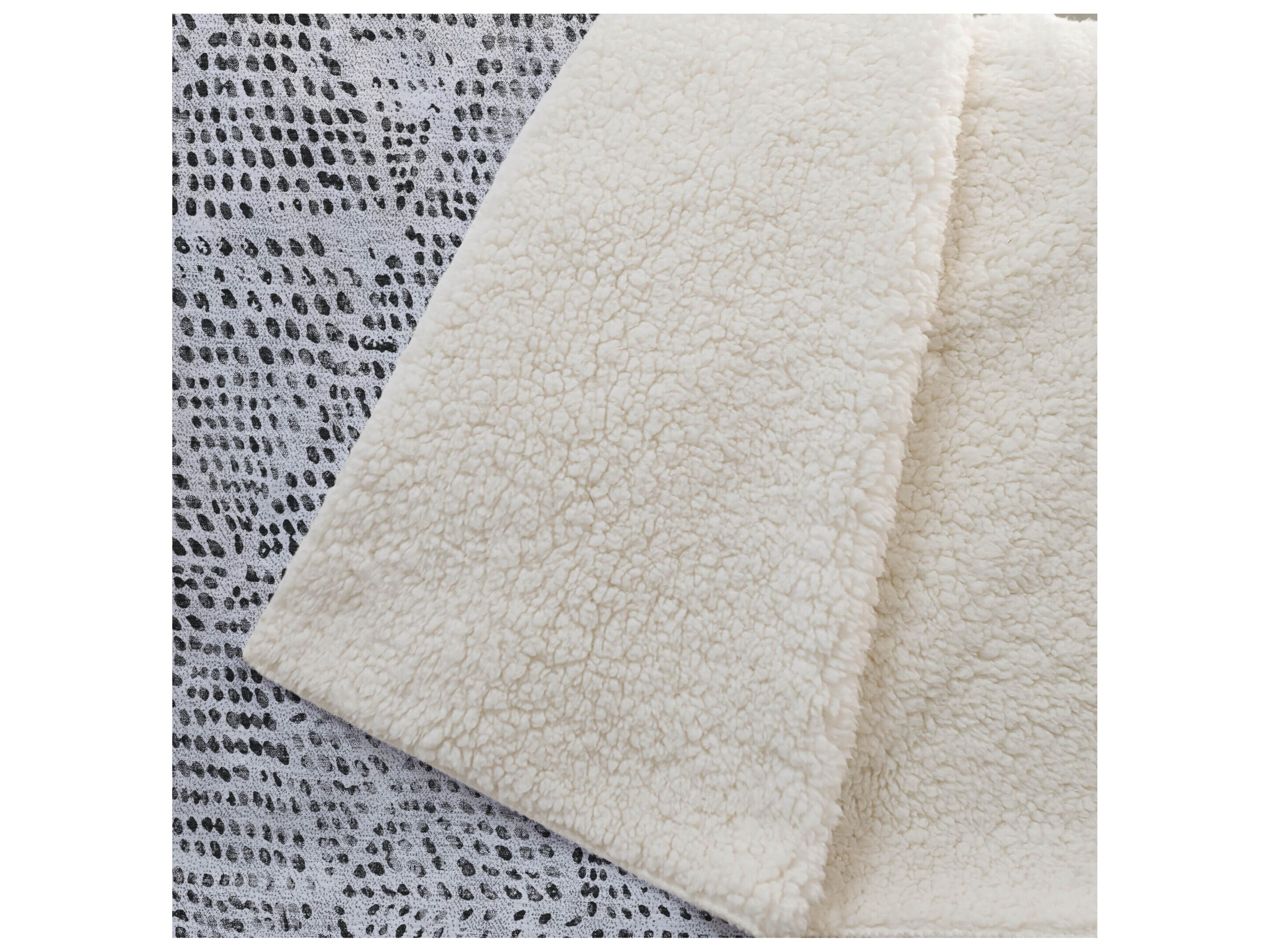 Dalyn Sherpa Gray Polyester Throw