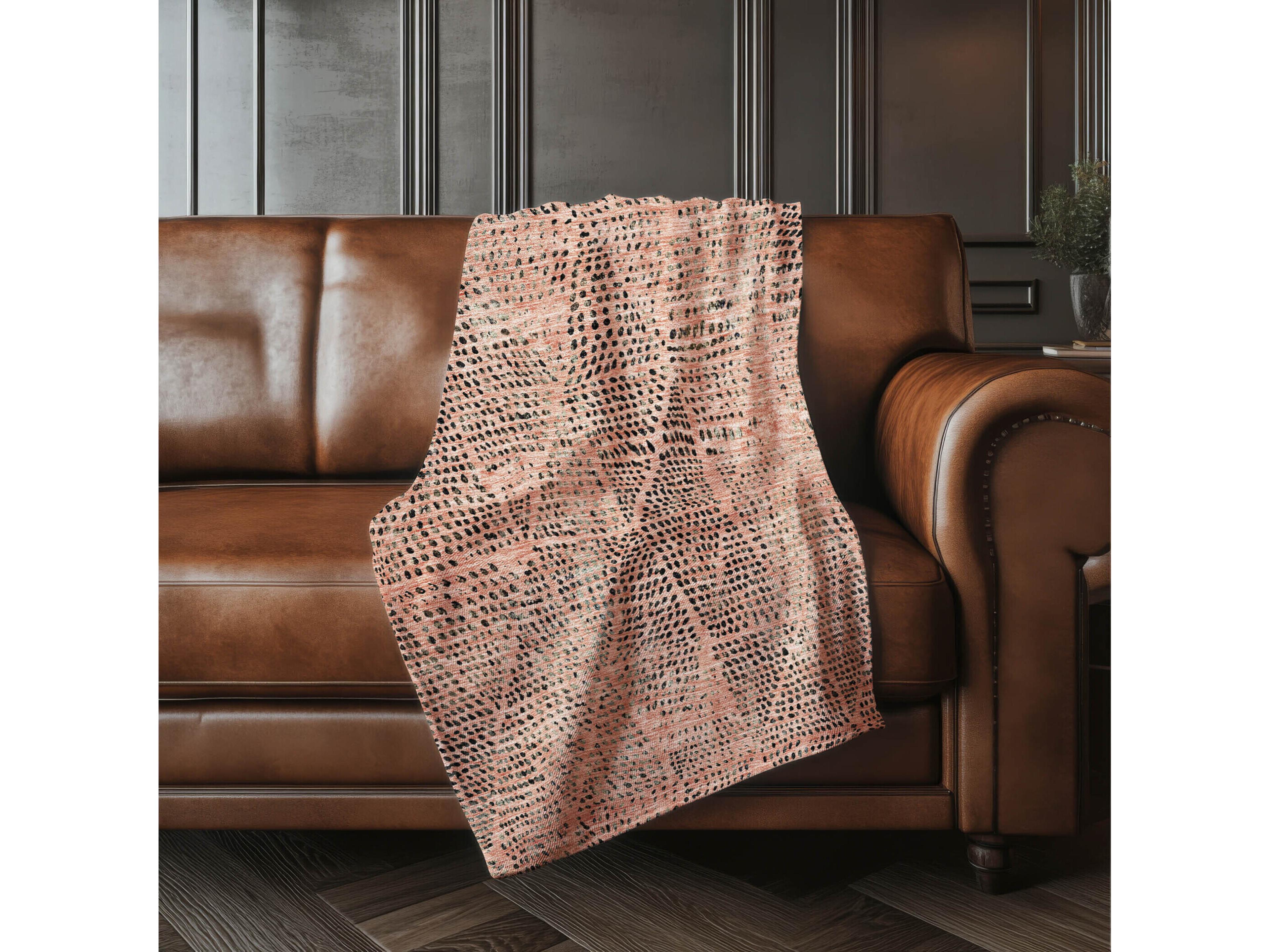 Dalyn Sherpa Orange Polyester Throw