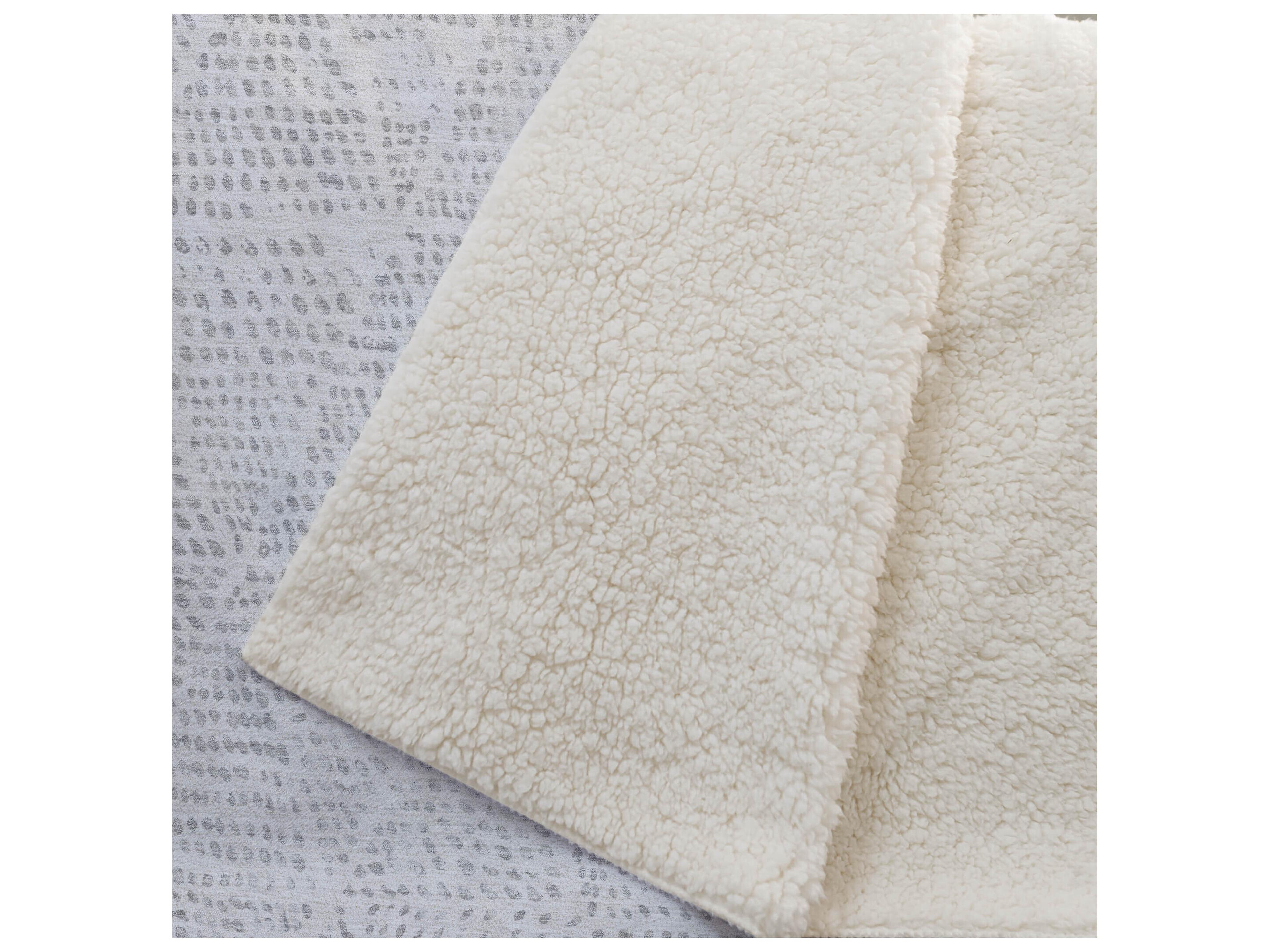 Dalyn Sherpa Gray Polyester Throw