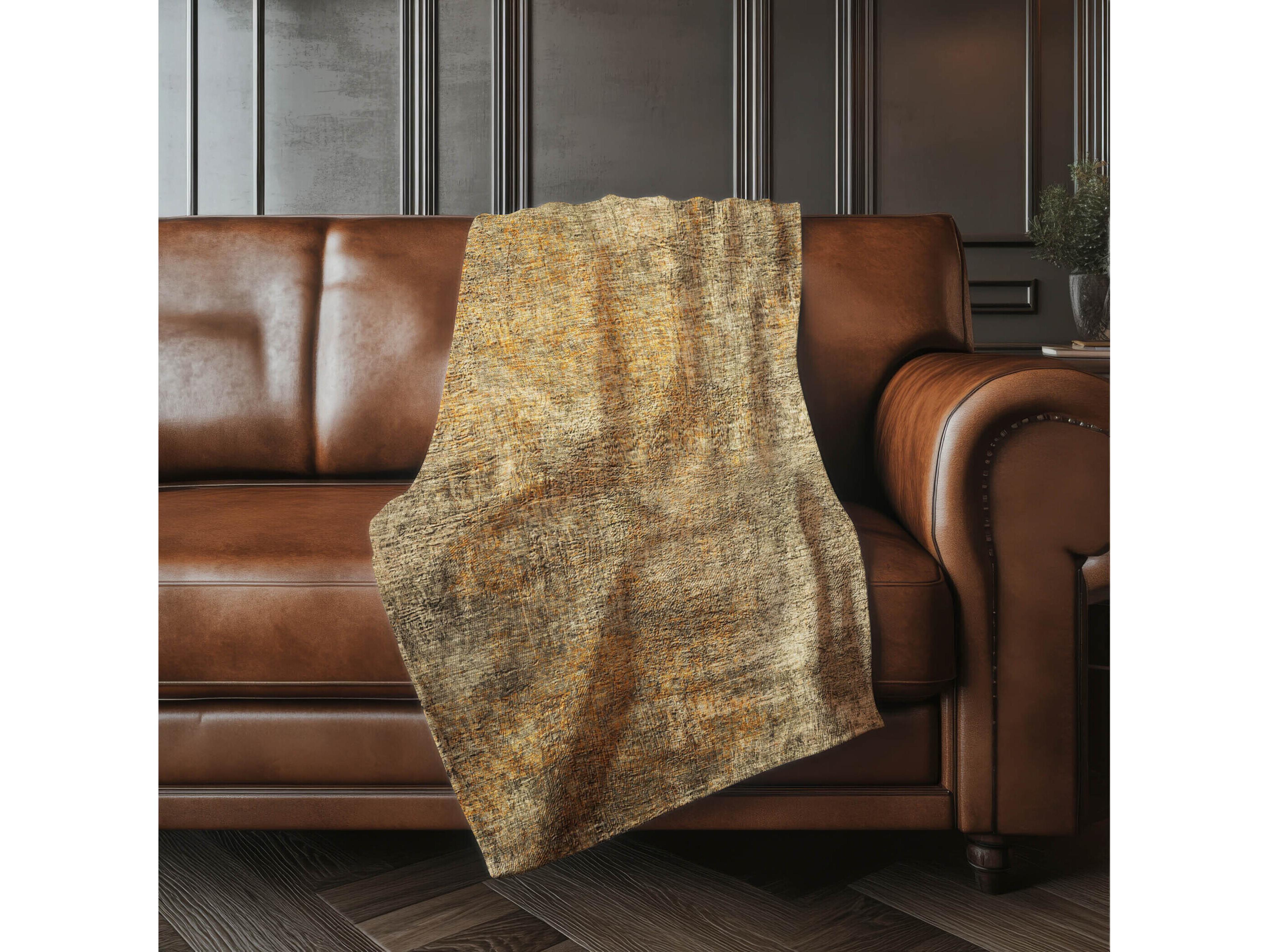 Dalyn Sherpa Brown Polyester Throw