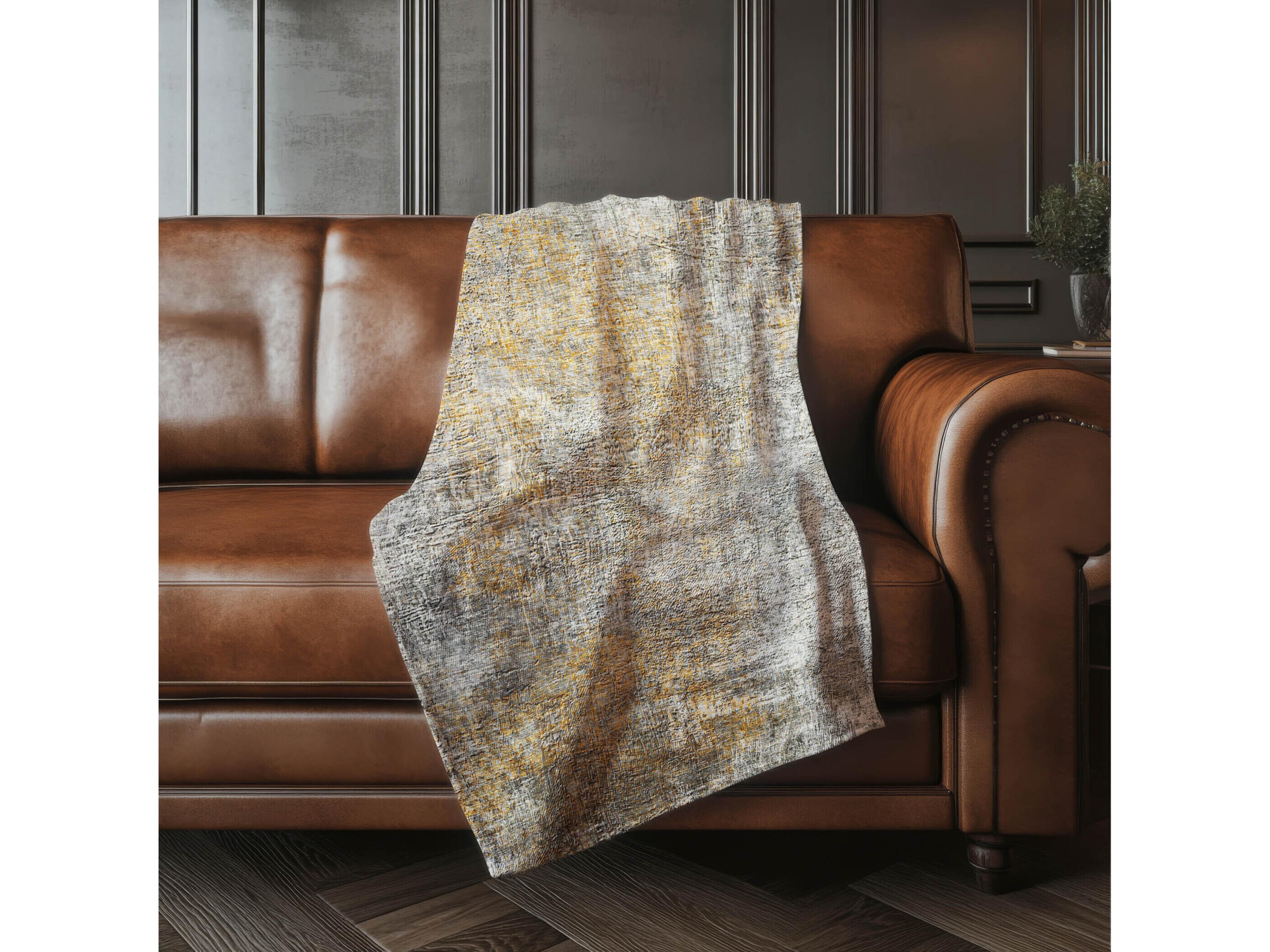 Dalyn Sherpa Gray Polyester Throw