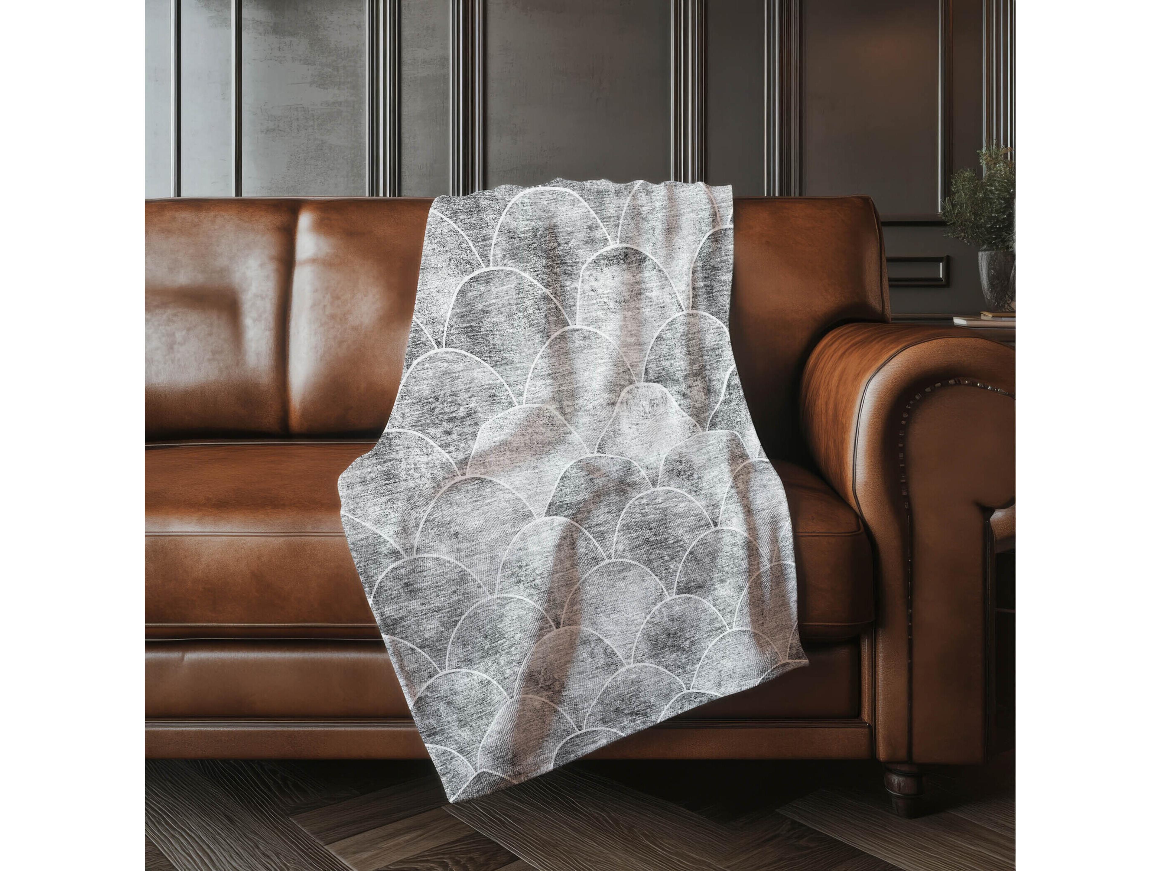 Dalyn Sherpa Gray Polyester Throw