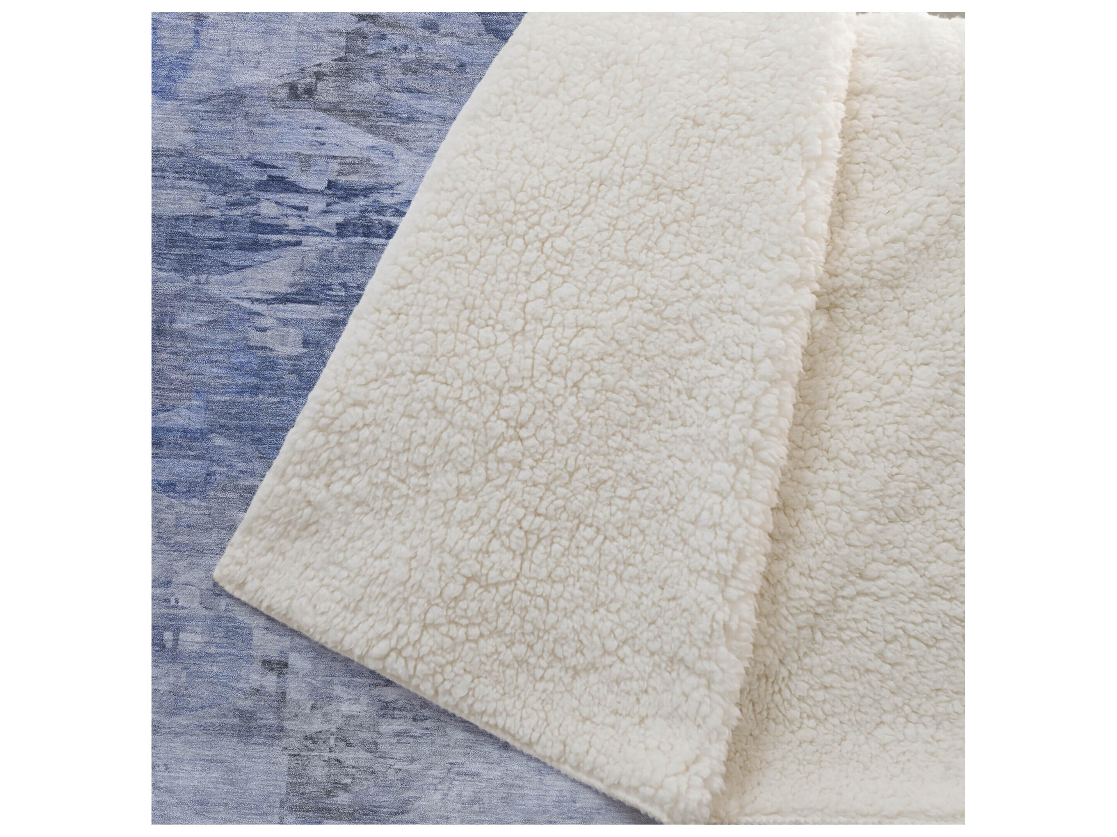 Dalyn Sherpa Blue Polyester Throw