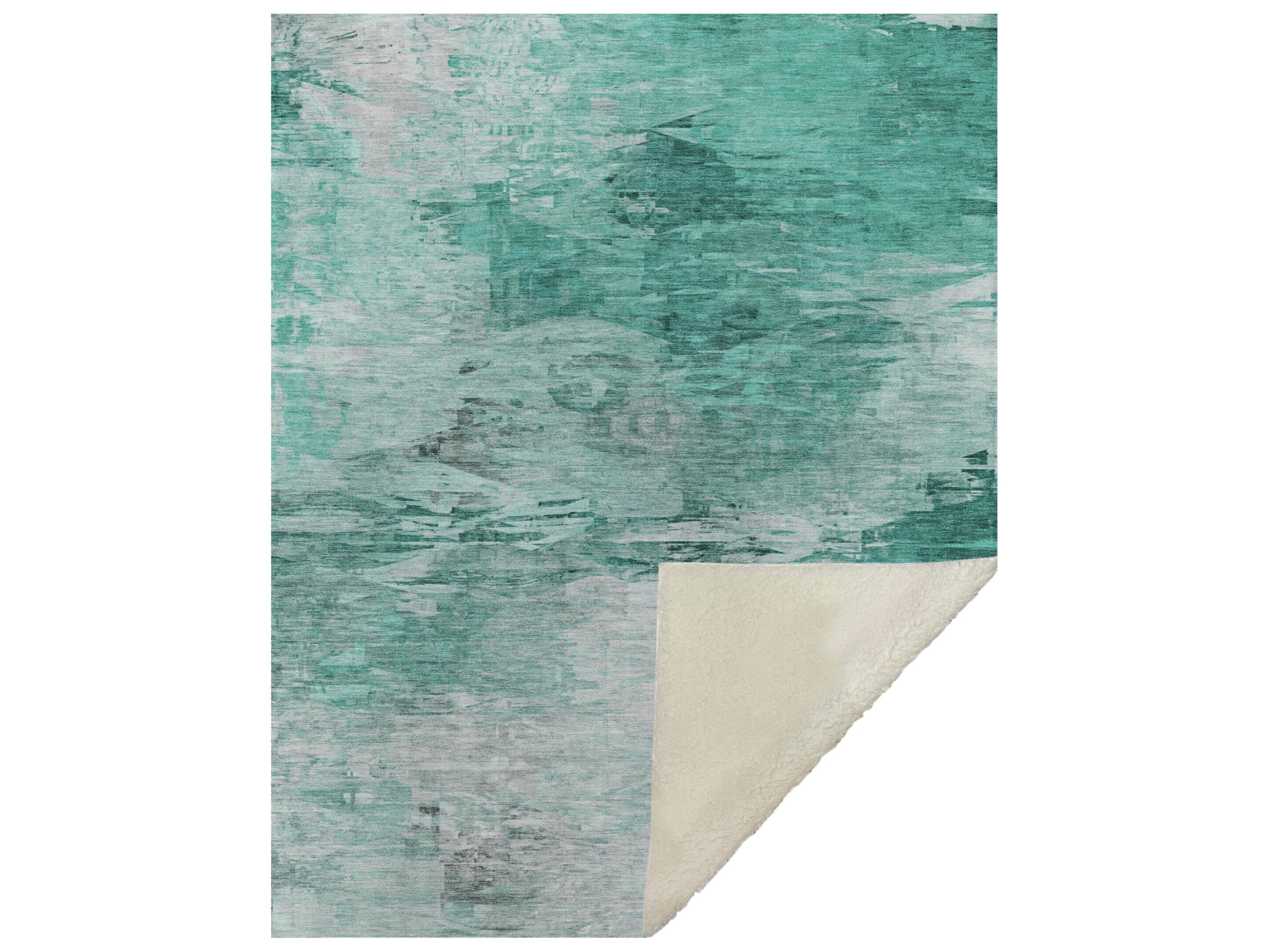 Dalyn Sherpa Teal Polyester Throw