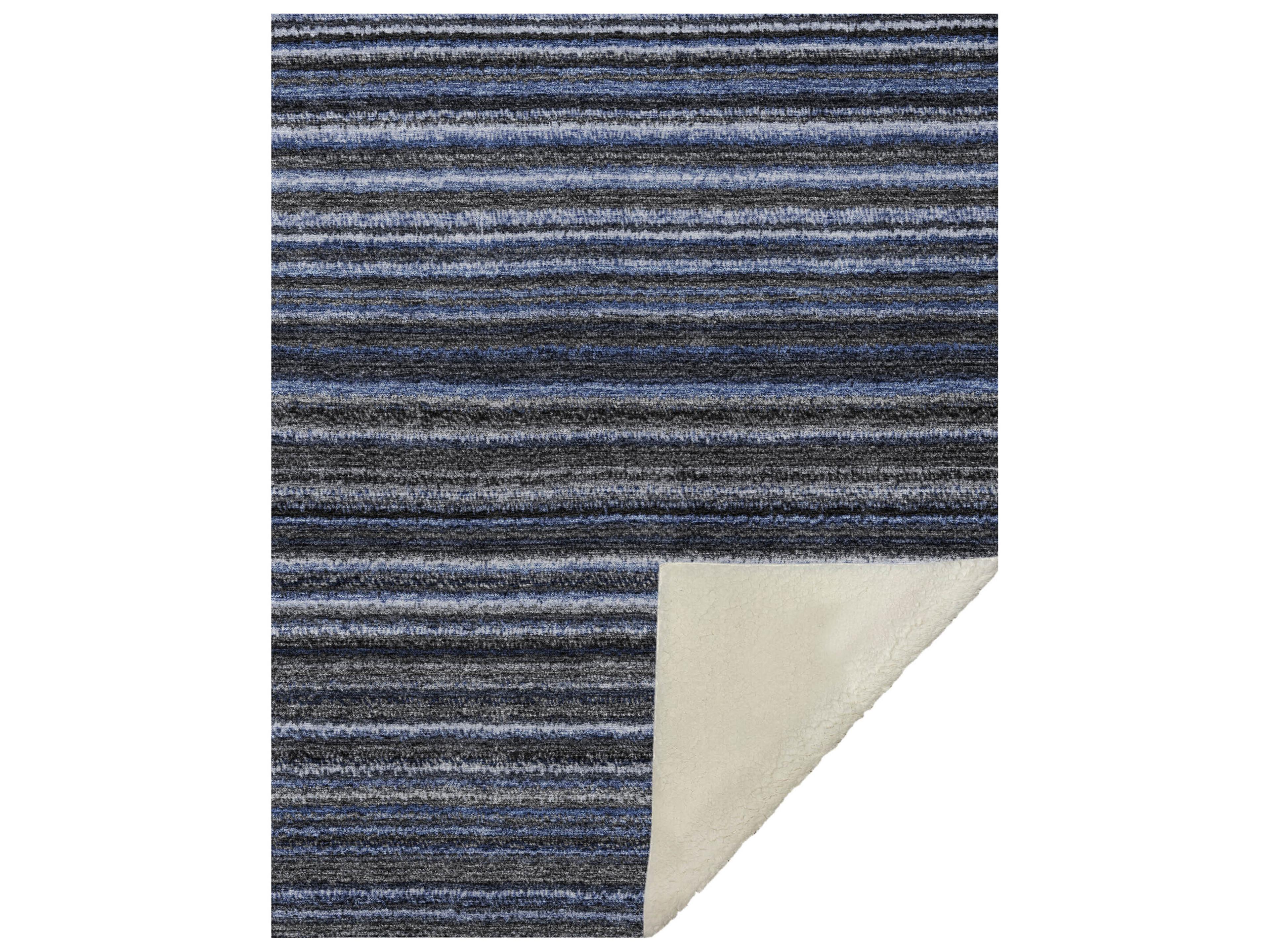 Dalyn Sherpa Blue Polyester Throw