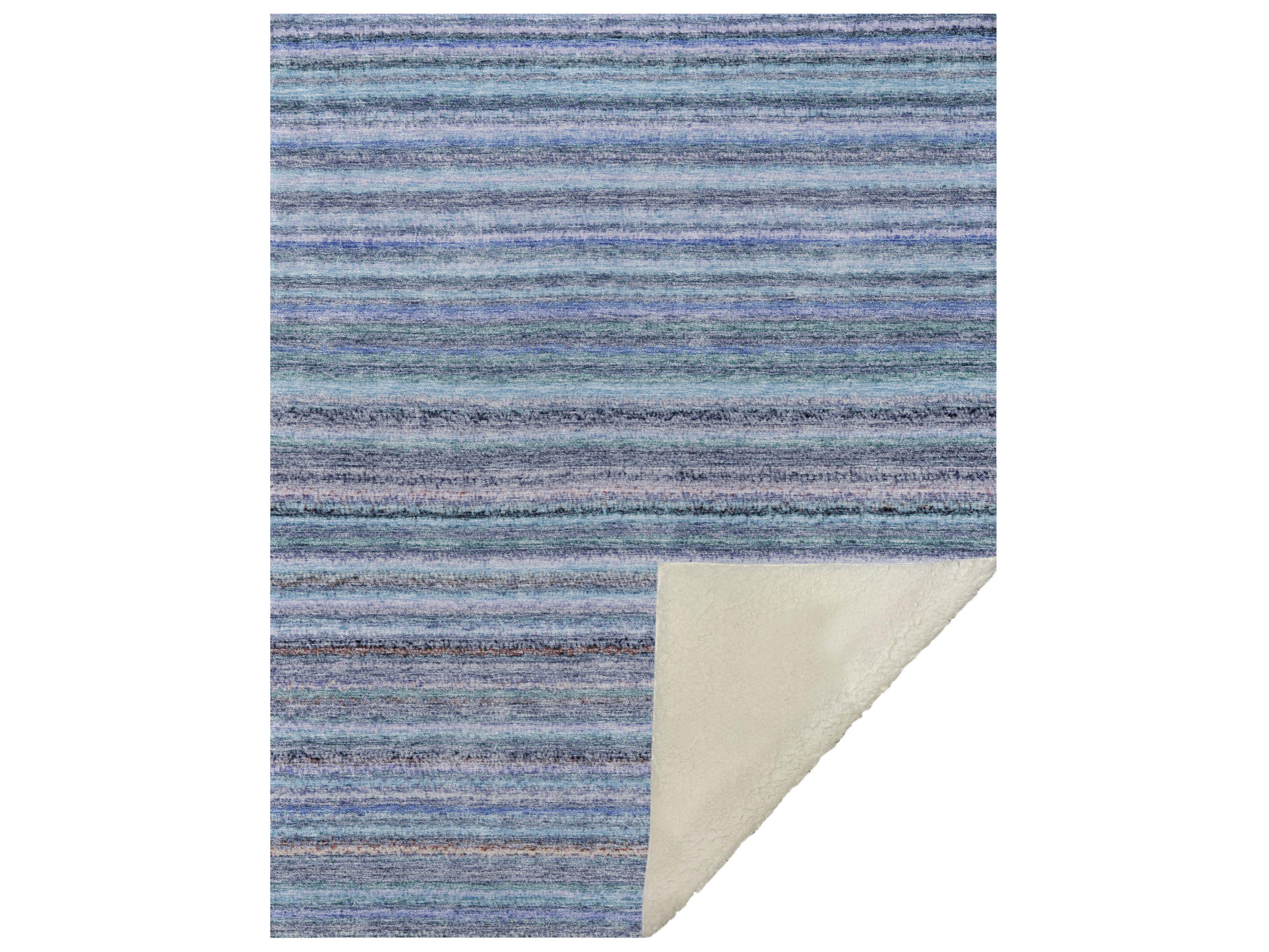Dalyn Sherpa Blue Polyester Throw