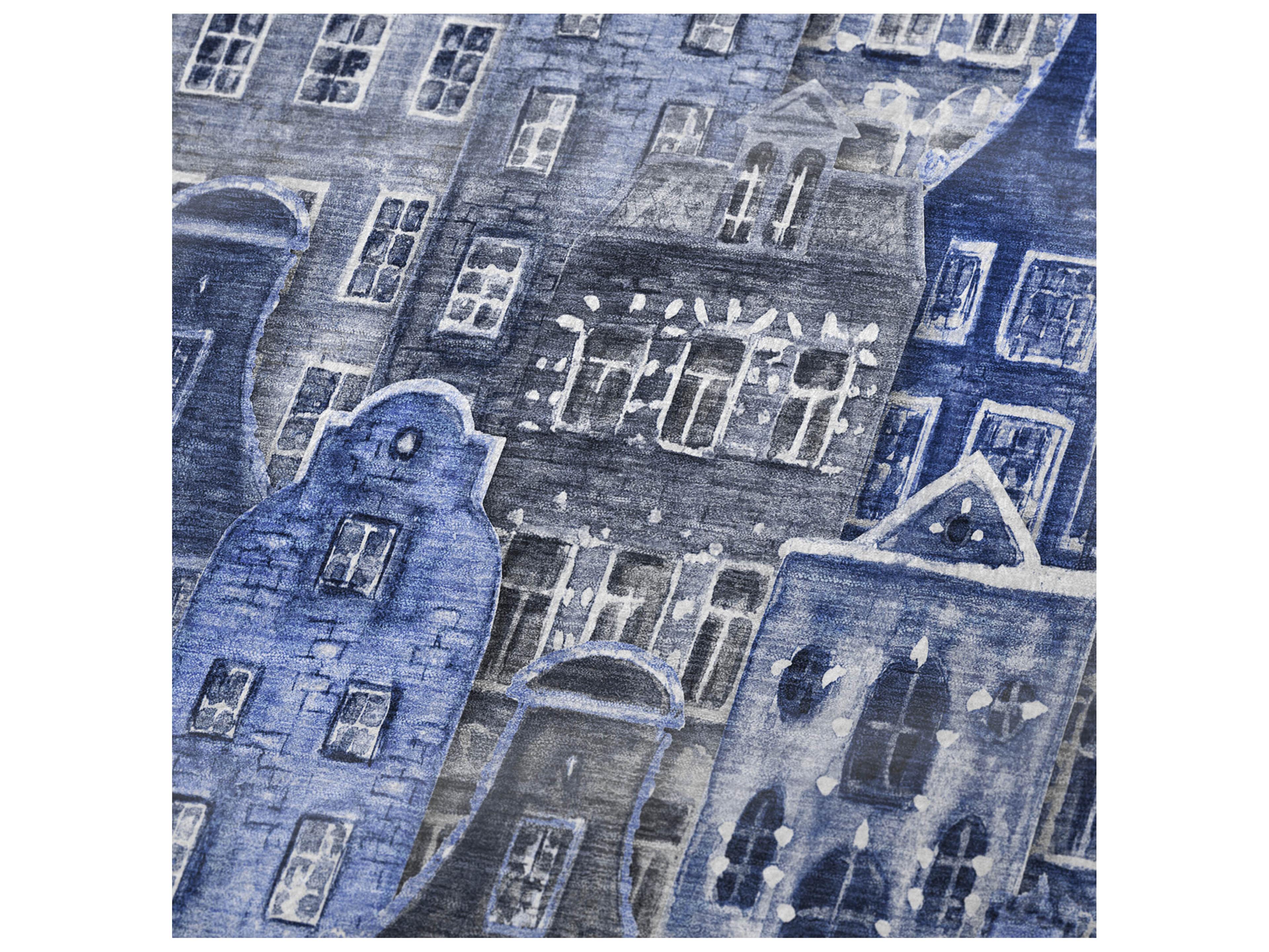 Dalyn Sherpa Blue Polyester Throw