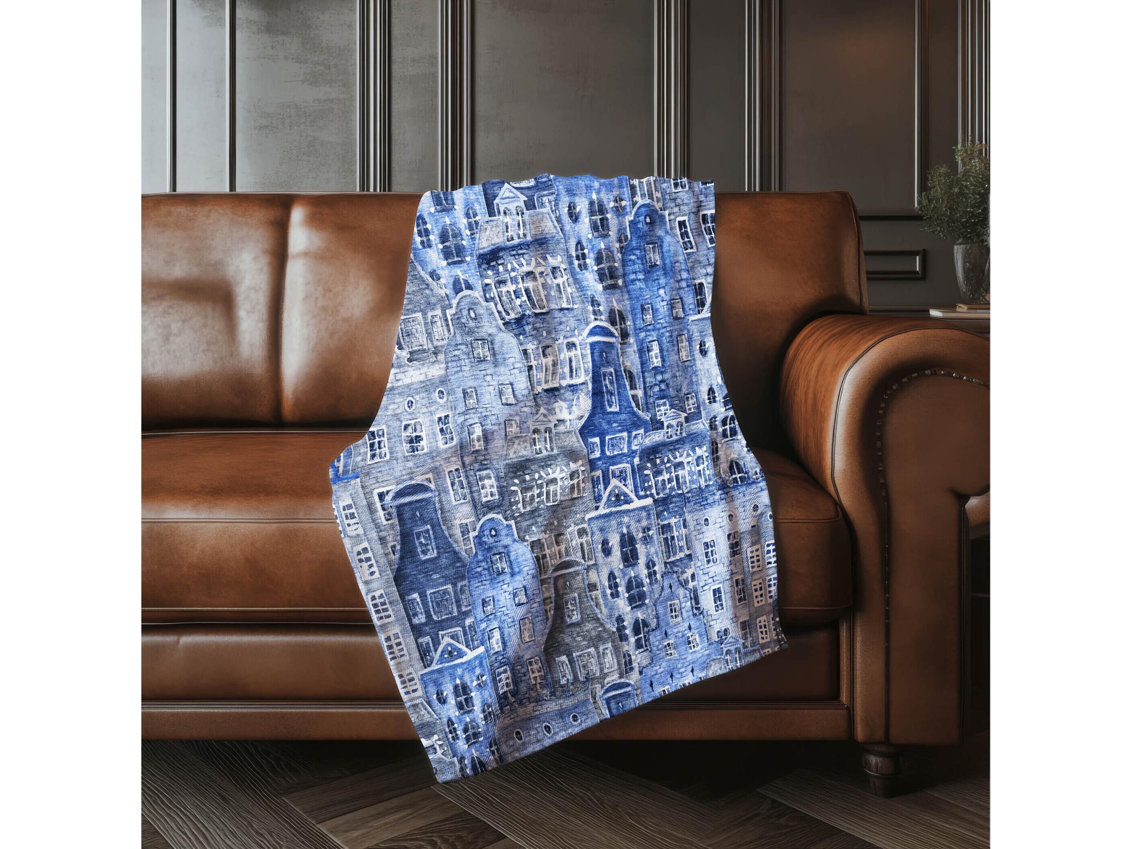 Dalyn Sherpa Blue Polyester Throw
