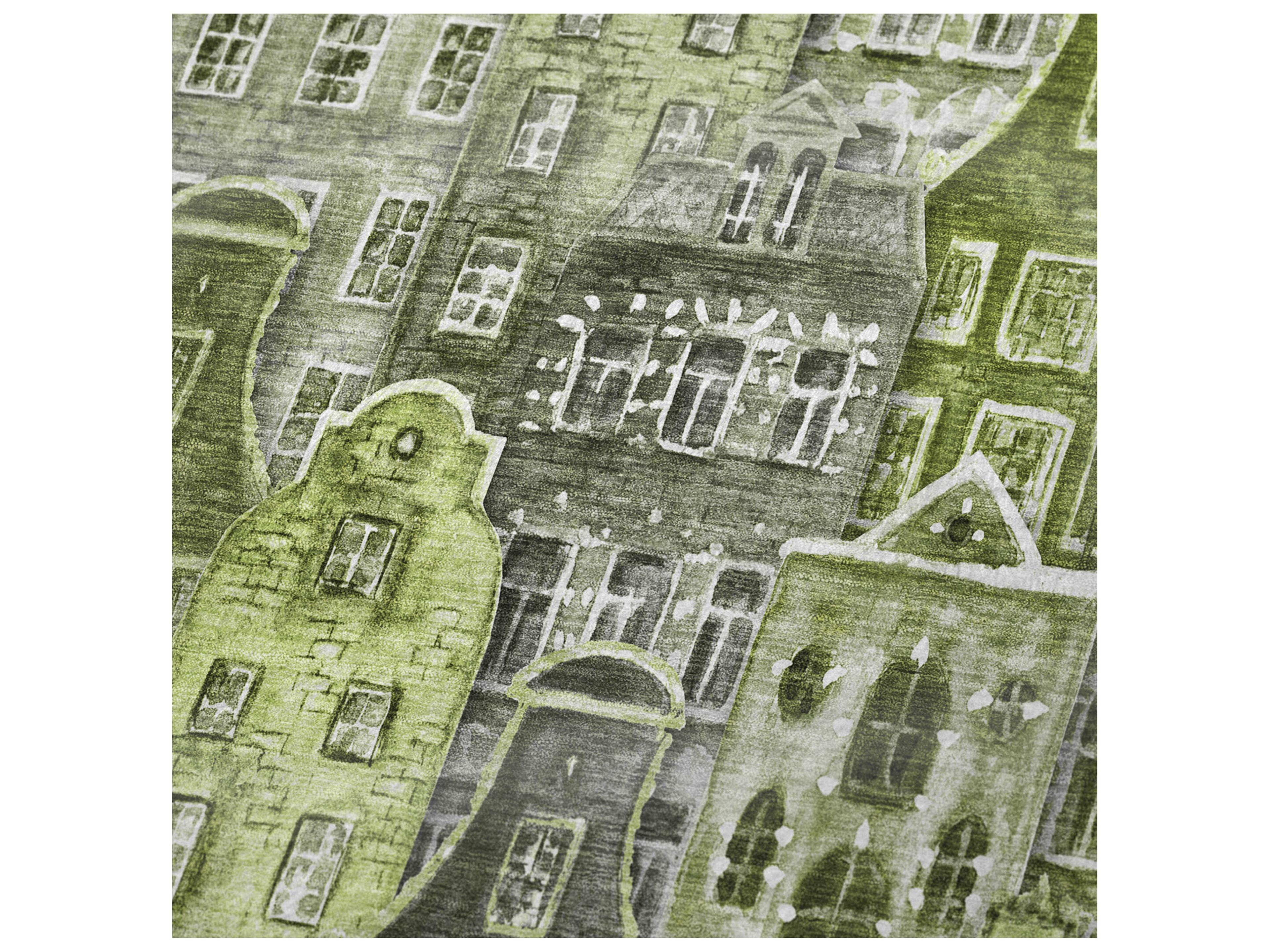 Dalyn Sherpa Green Polyester Throw