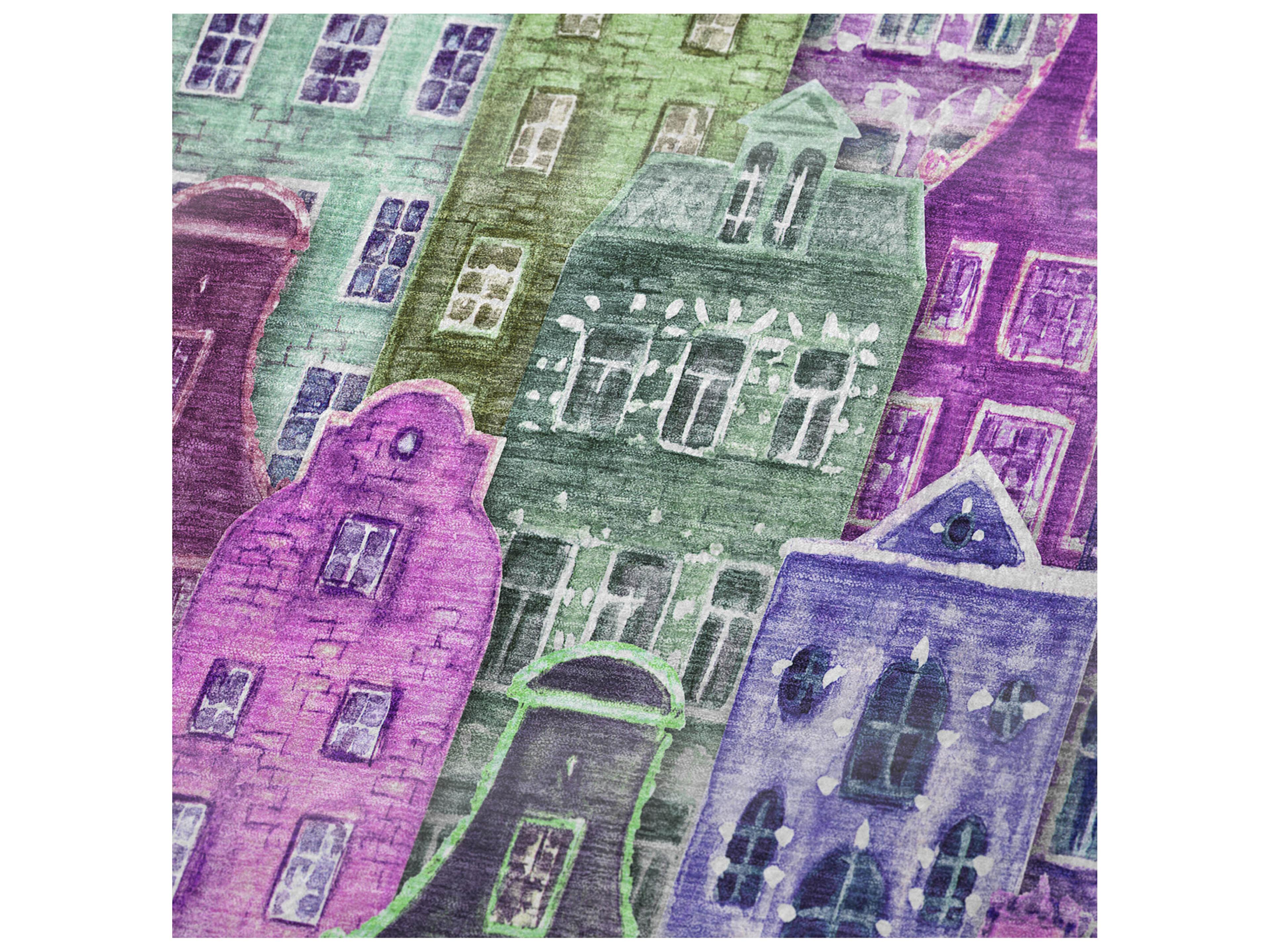 Dalyn Sherpa Purple Polyester Throw