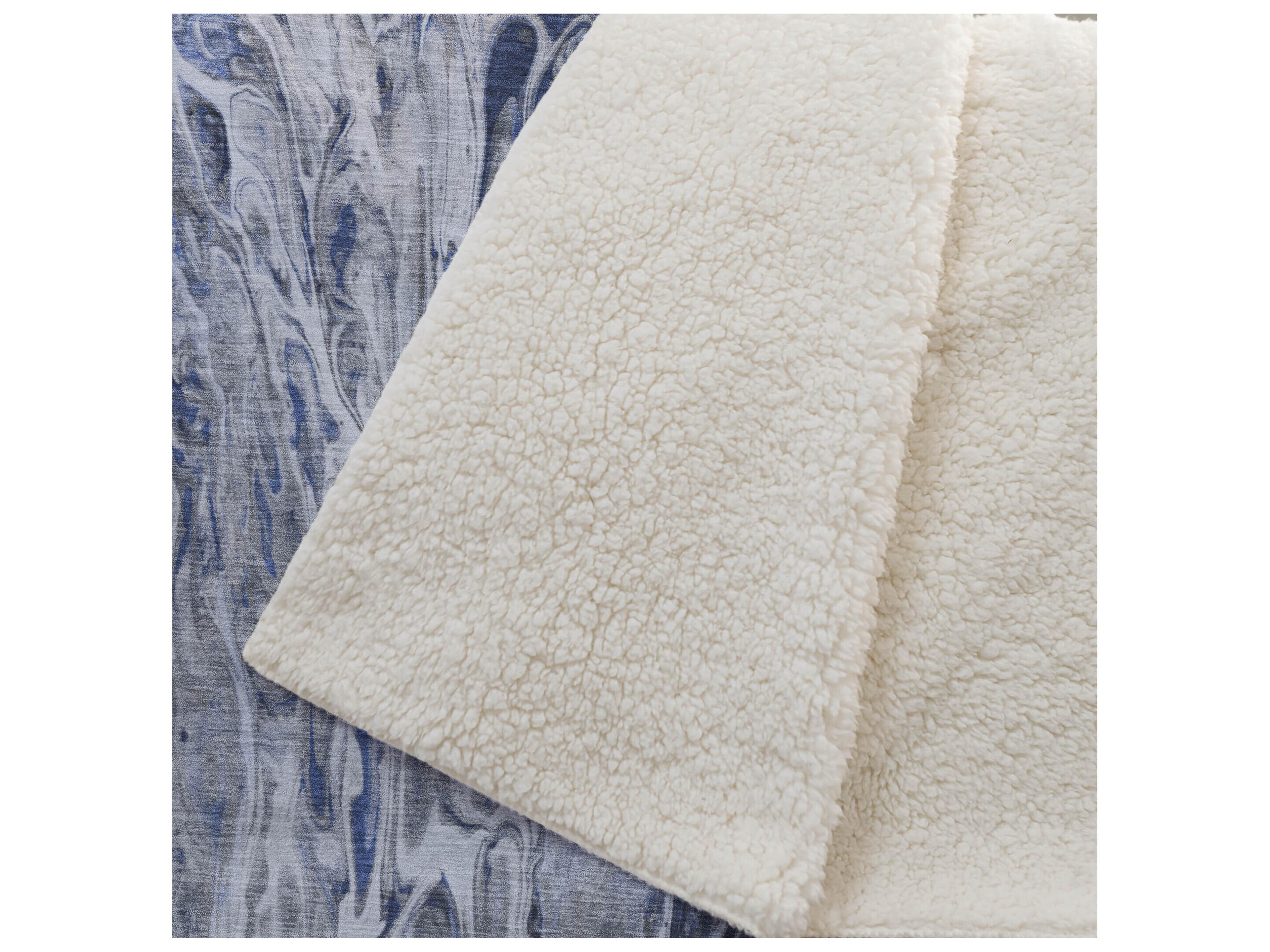 Dalyn Sherpa Blue Polyester Throw