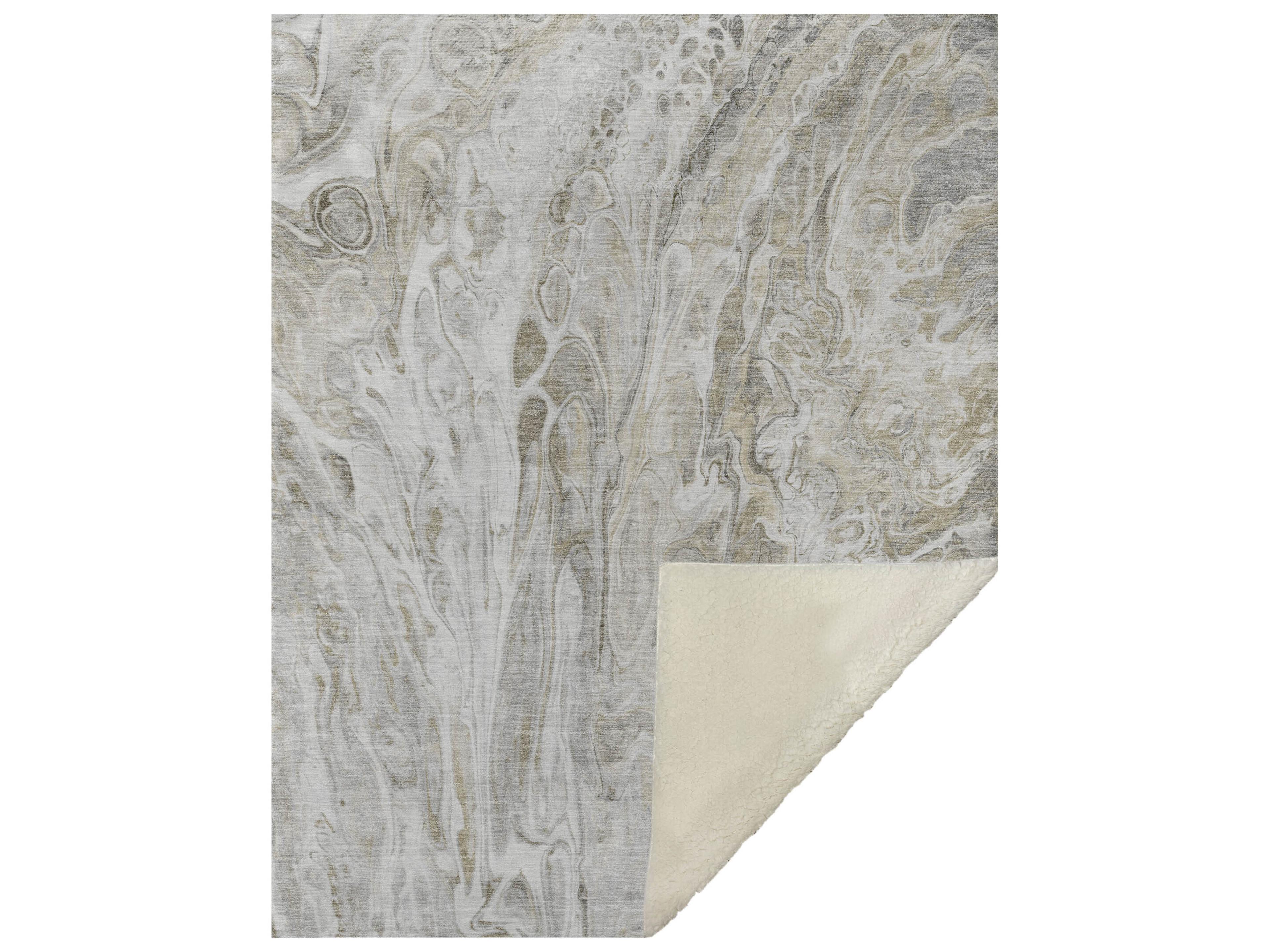 Dalyn Sherpa Brown Polyester Throw