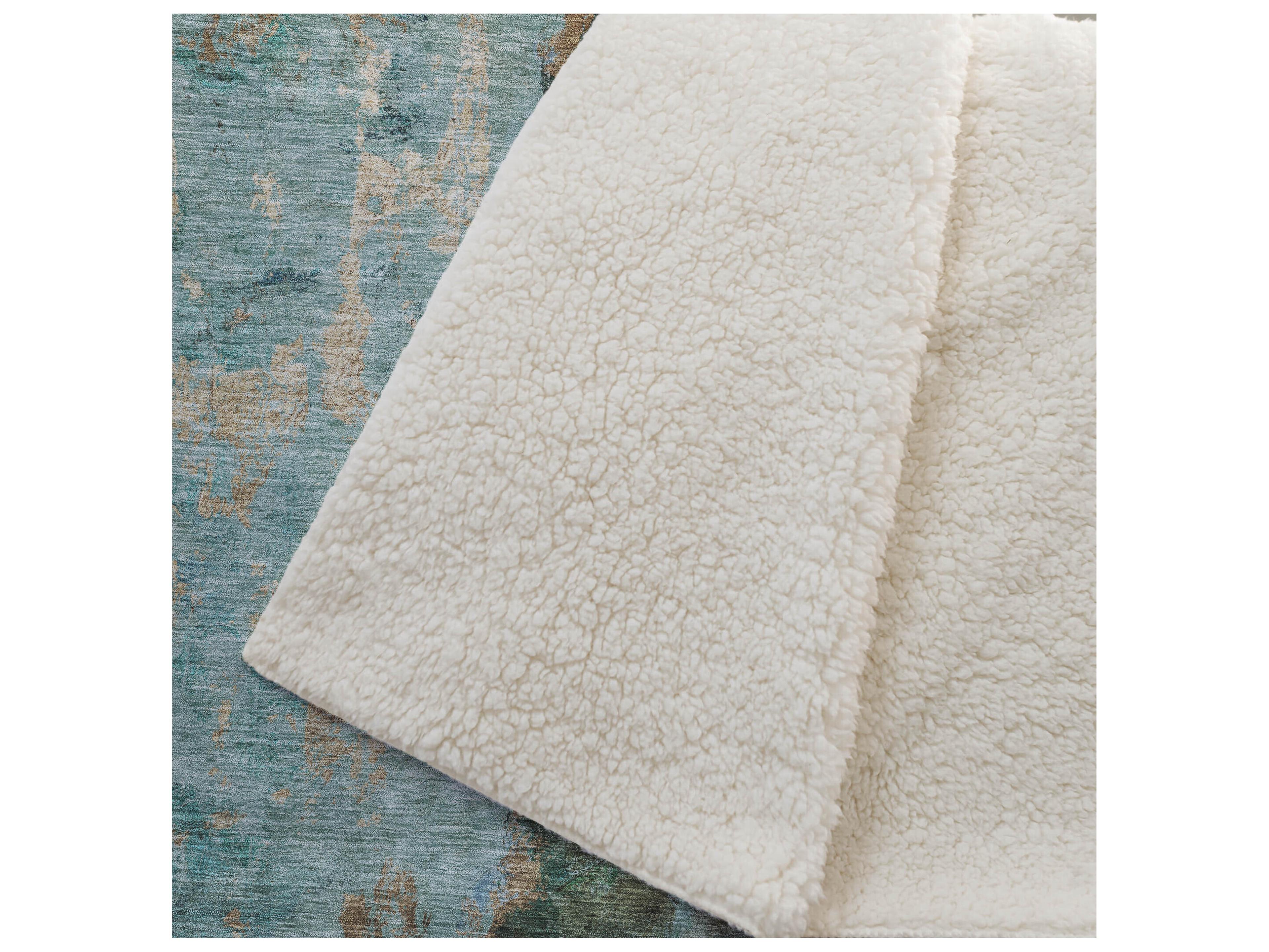 Dalyn Sherpa Blue Polyester Throw