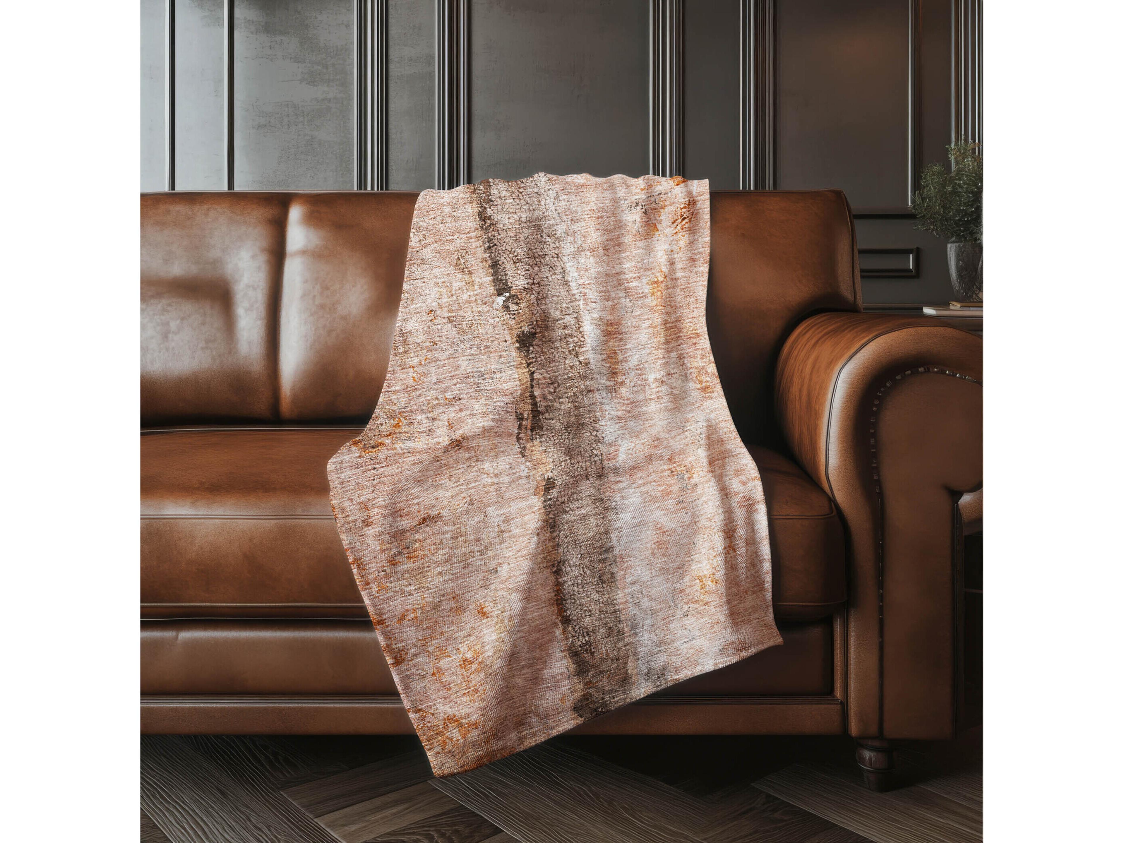 Dalyn Sherpa Orange Polyester Throw