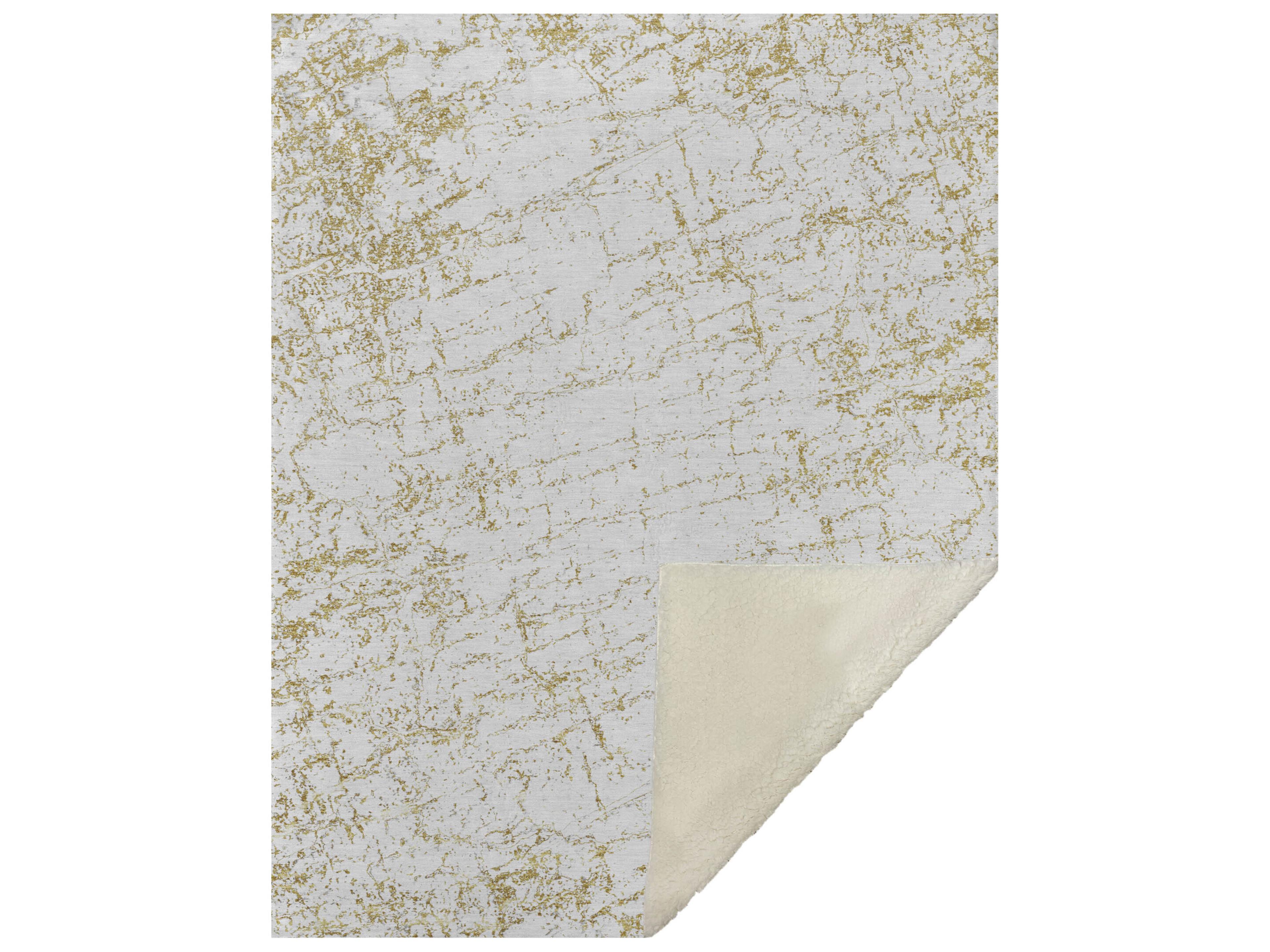 Sherpa Gold Polyester Throw