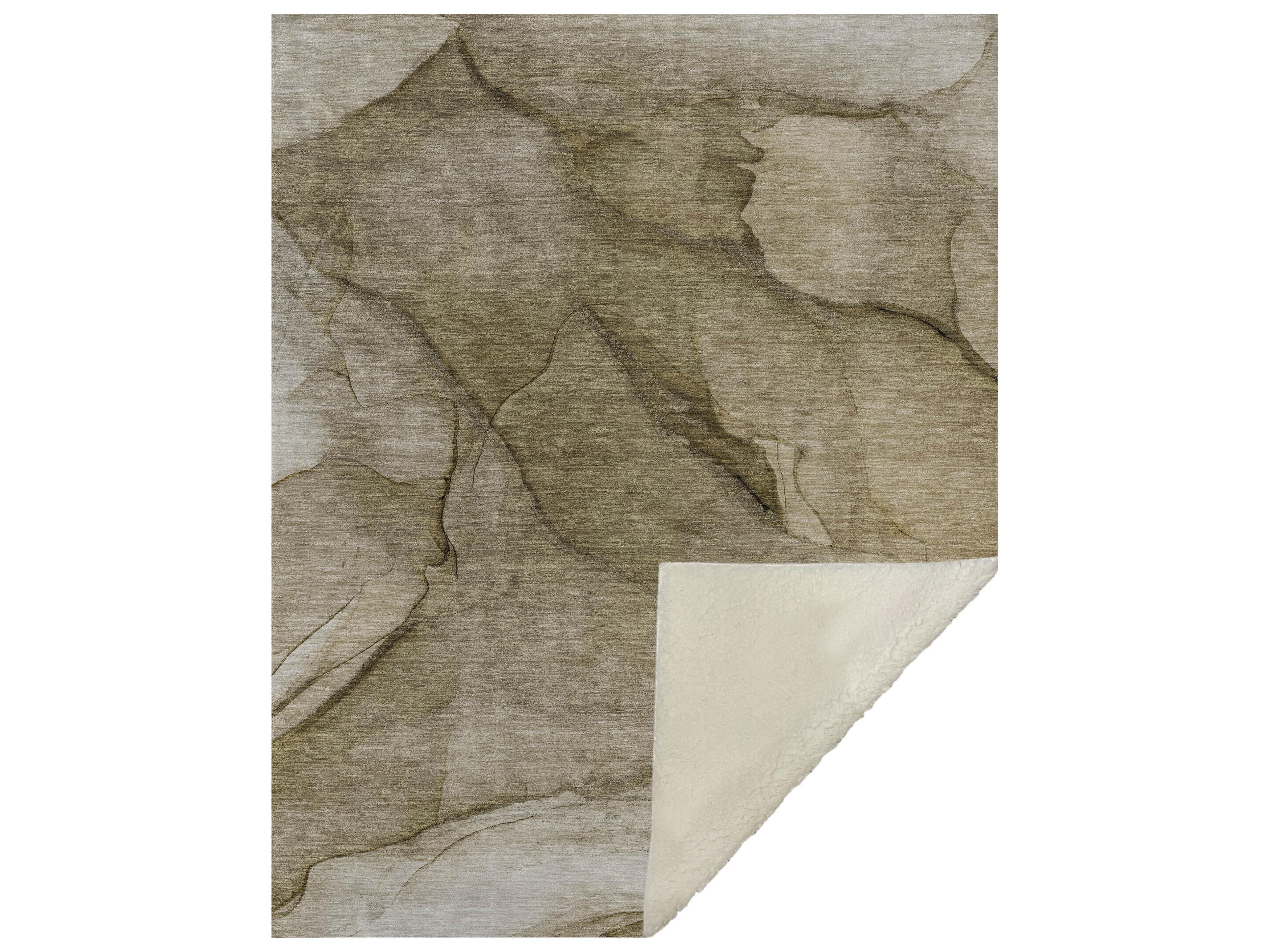 Sherpa Brown Polyester Throw