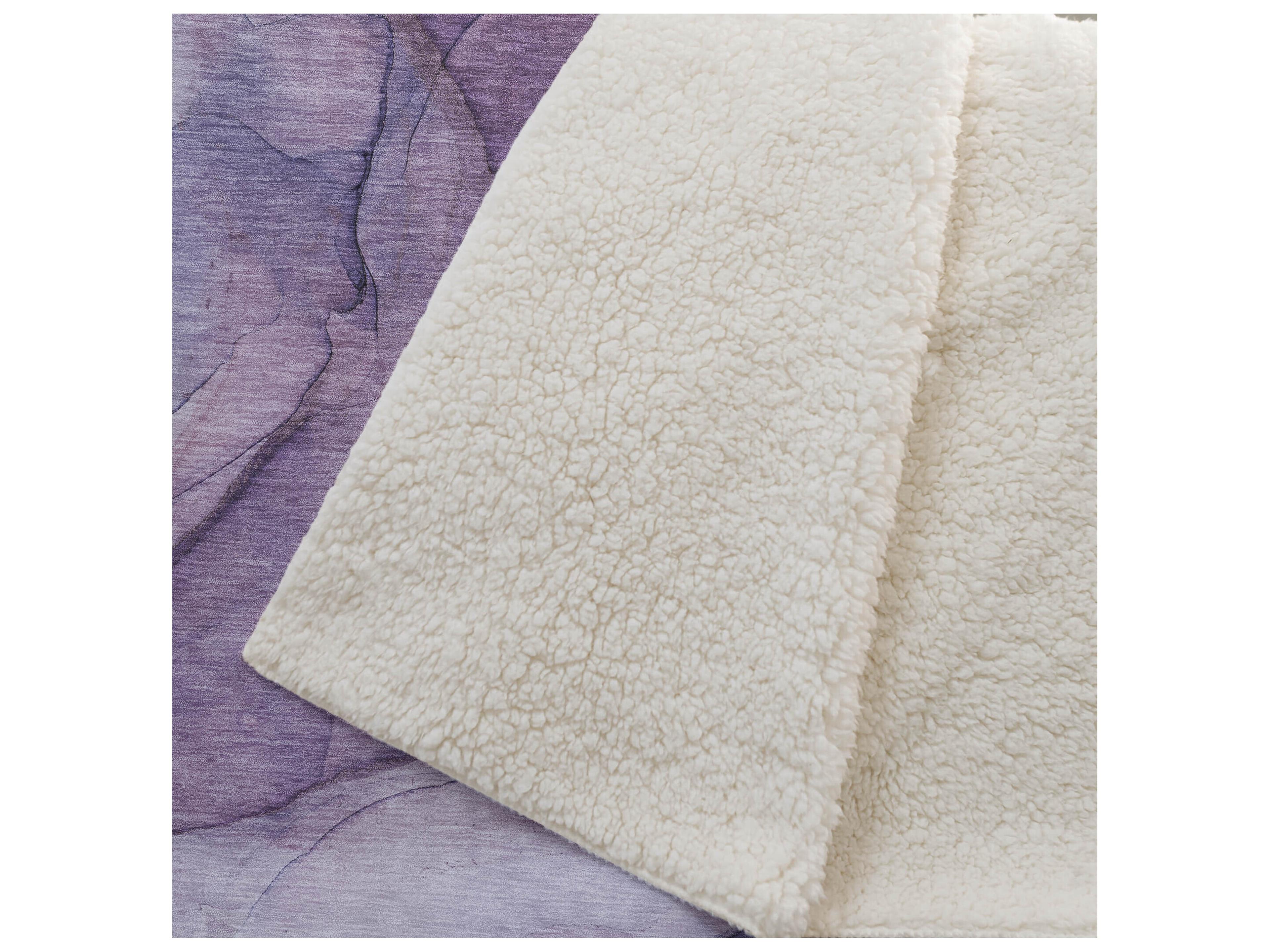 Dalyn Sherpa Purple Polyester Throw