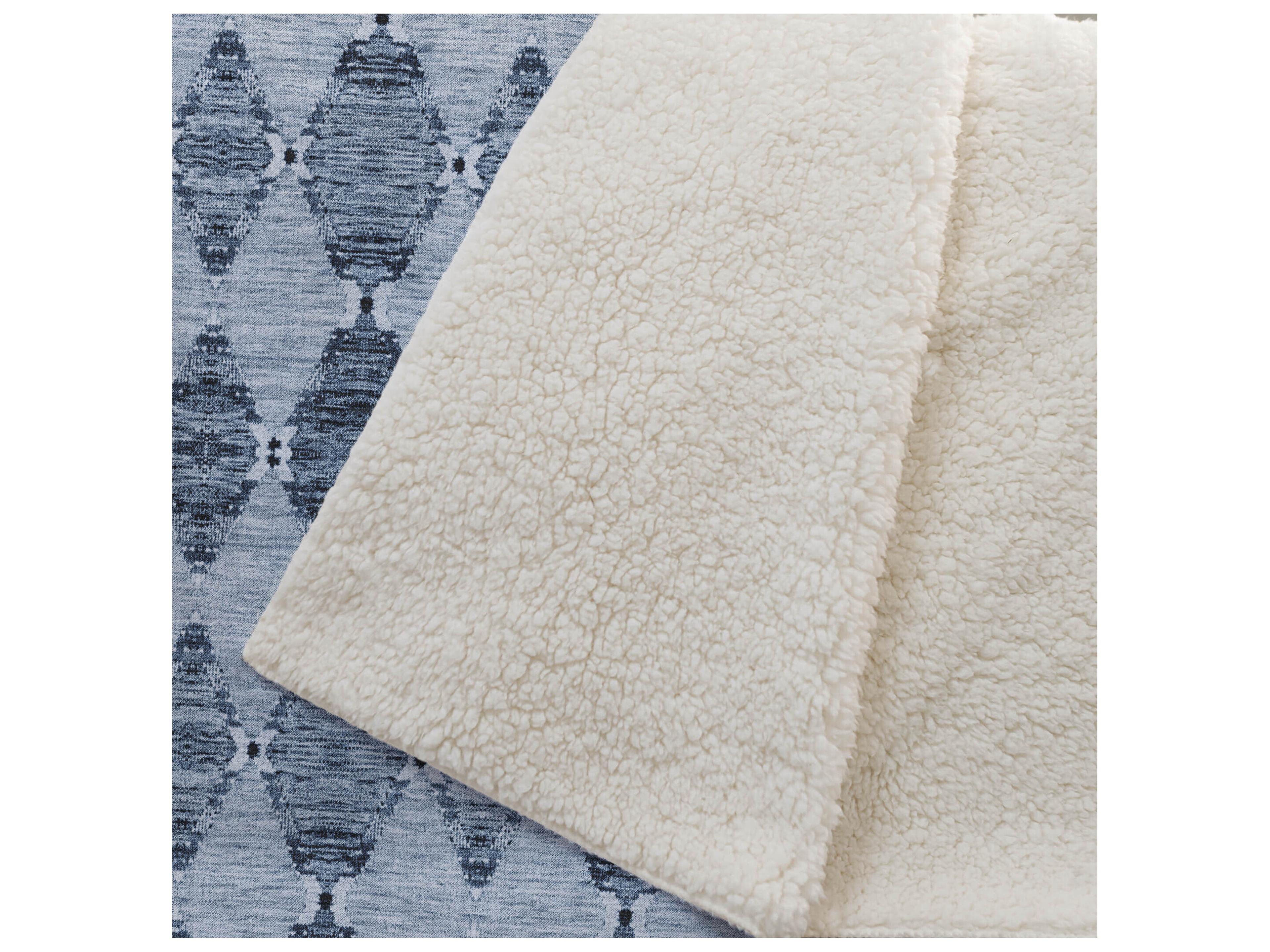 Dalyn Sherpa Blue Polyester Throw