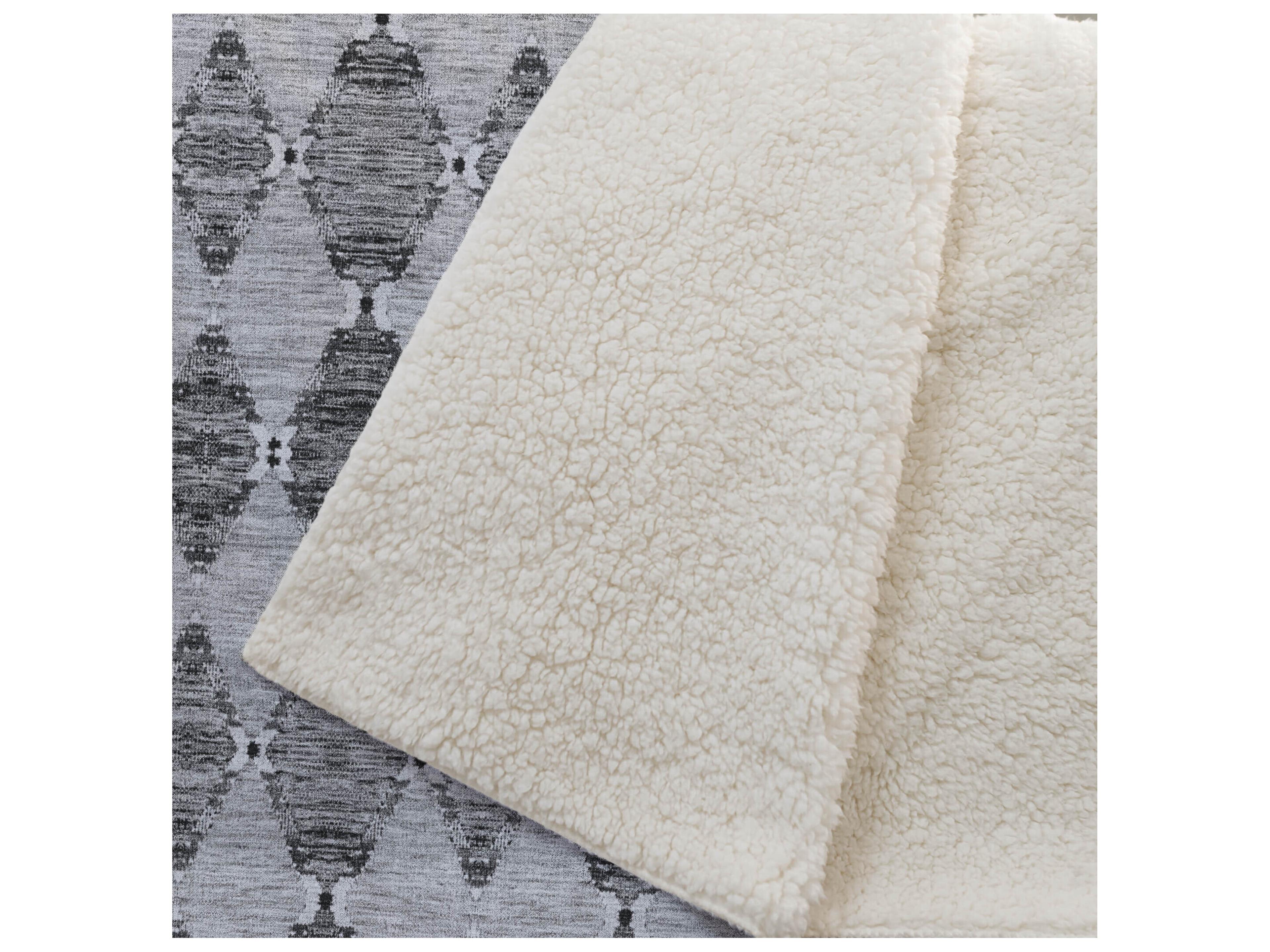 Dalyn Sherpa Gray Polyester Throw