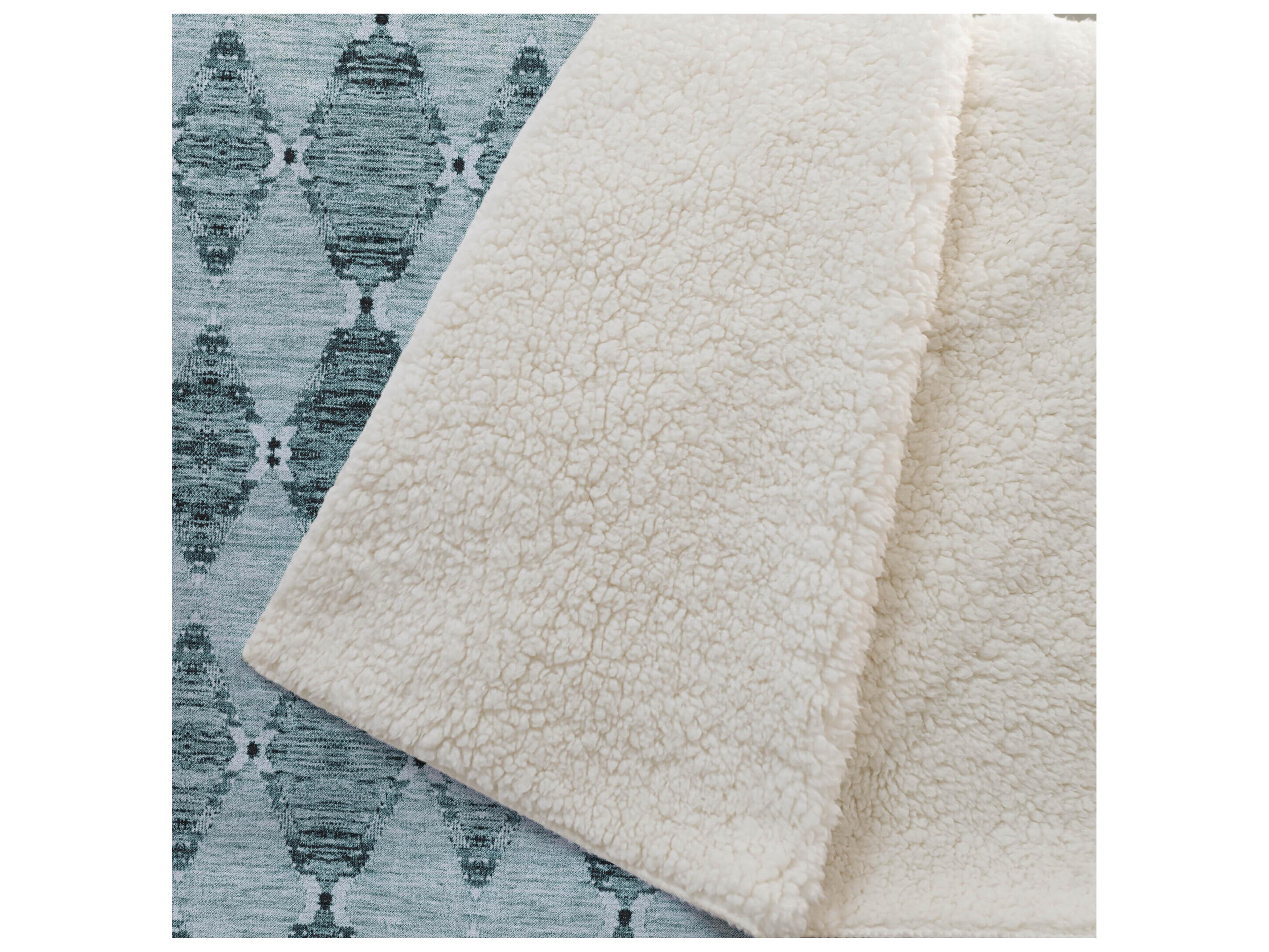 Dalyn Sherpa Teal Polyester Throw