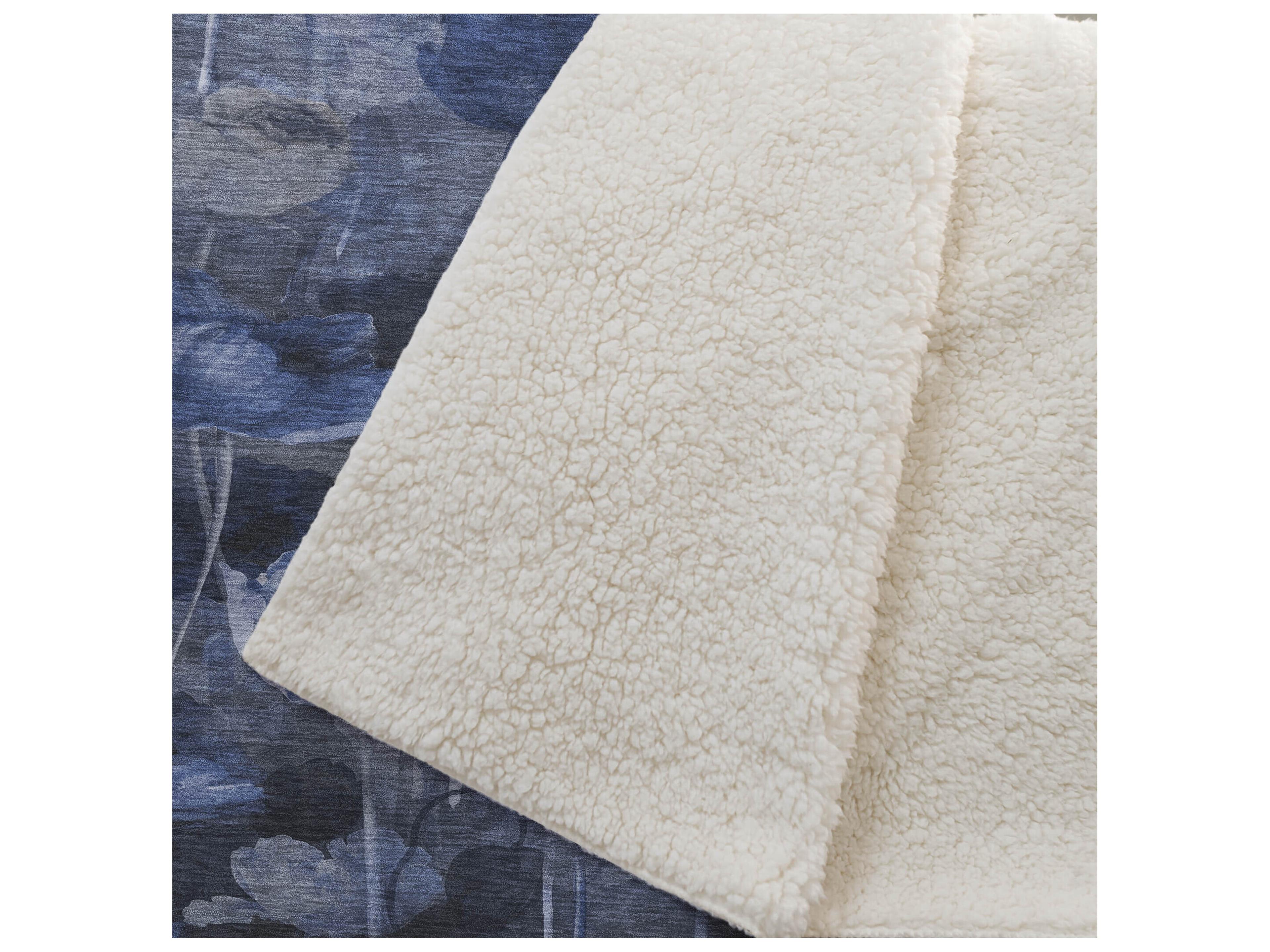 Dalyn Sherpa Blue Polyester Throw