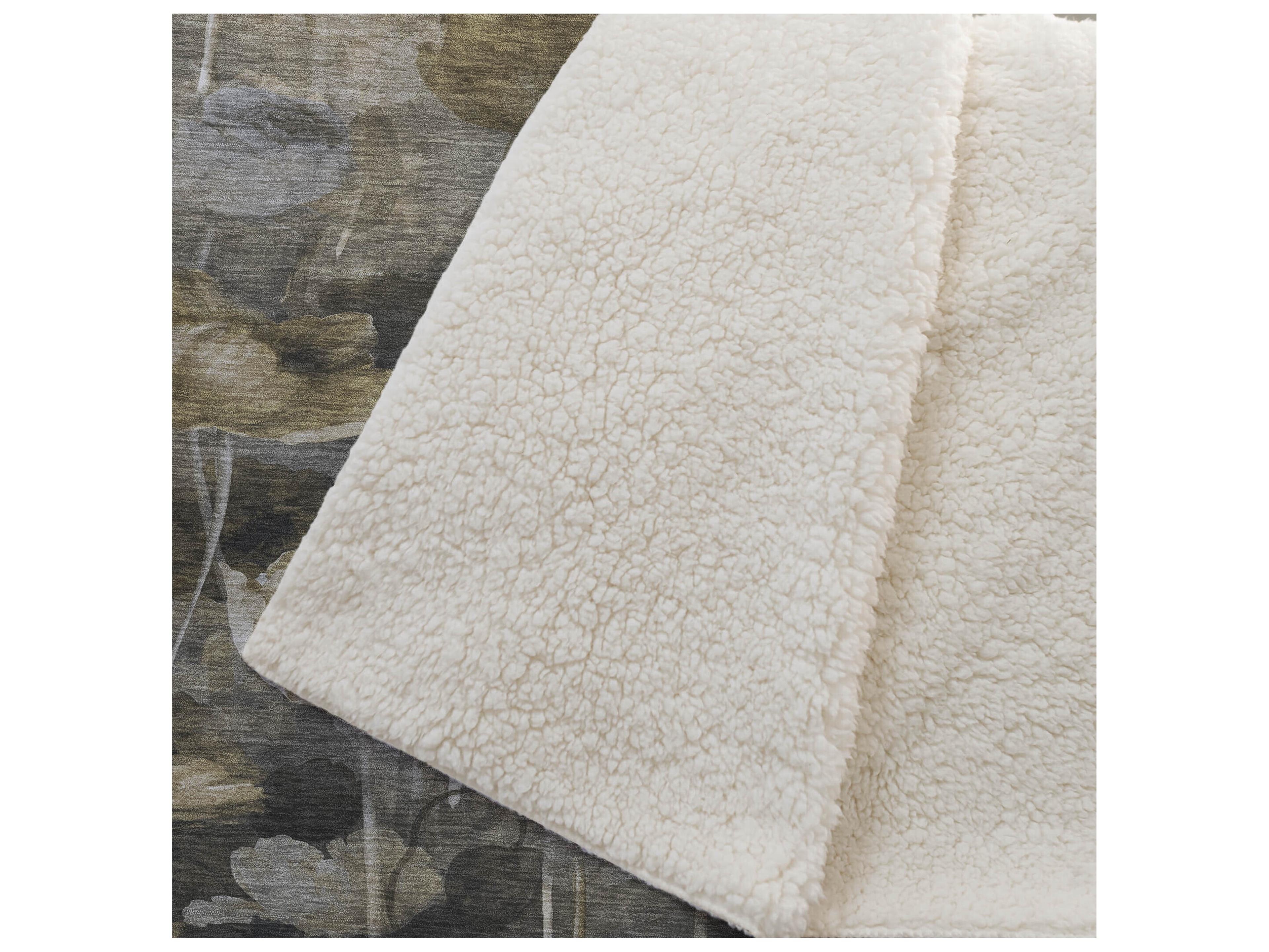 Dalyn Sherpa Brown Polyester Throw