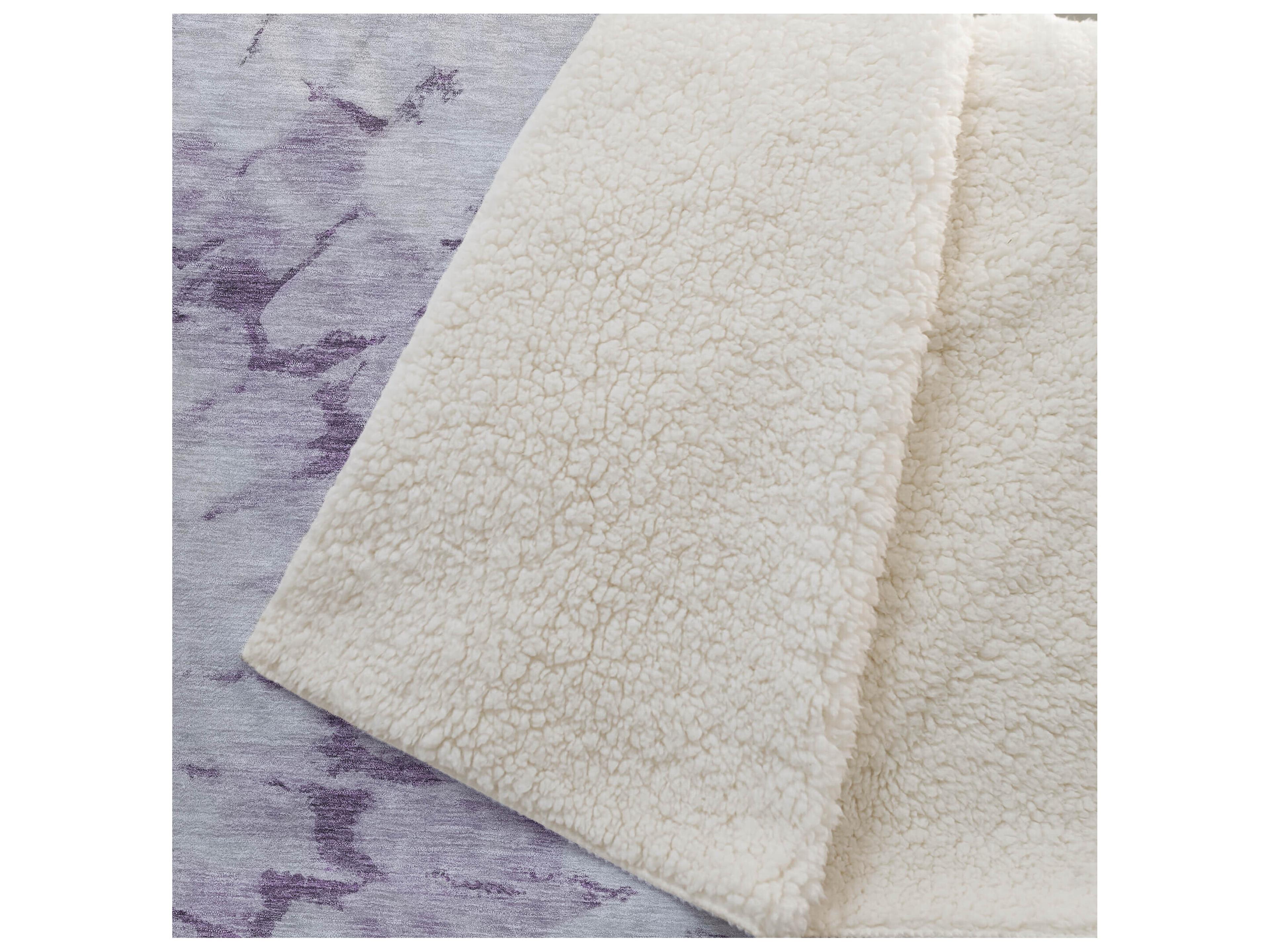 Dalyn Sherpa Purple Polyester Throw