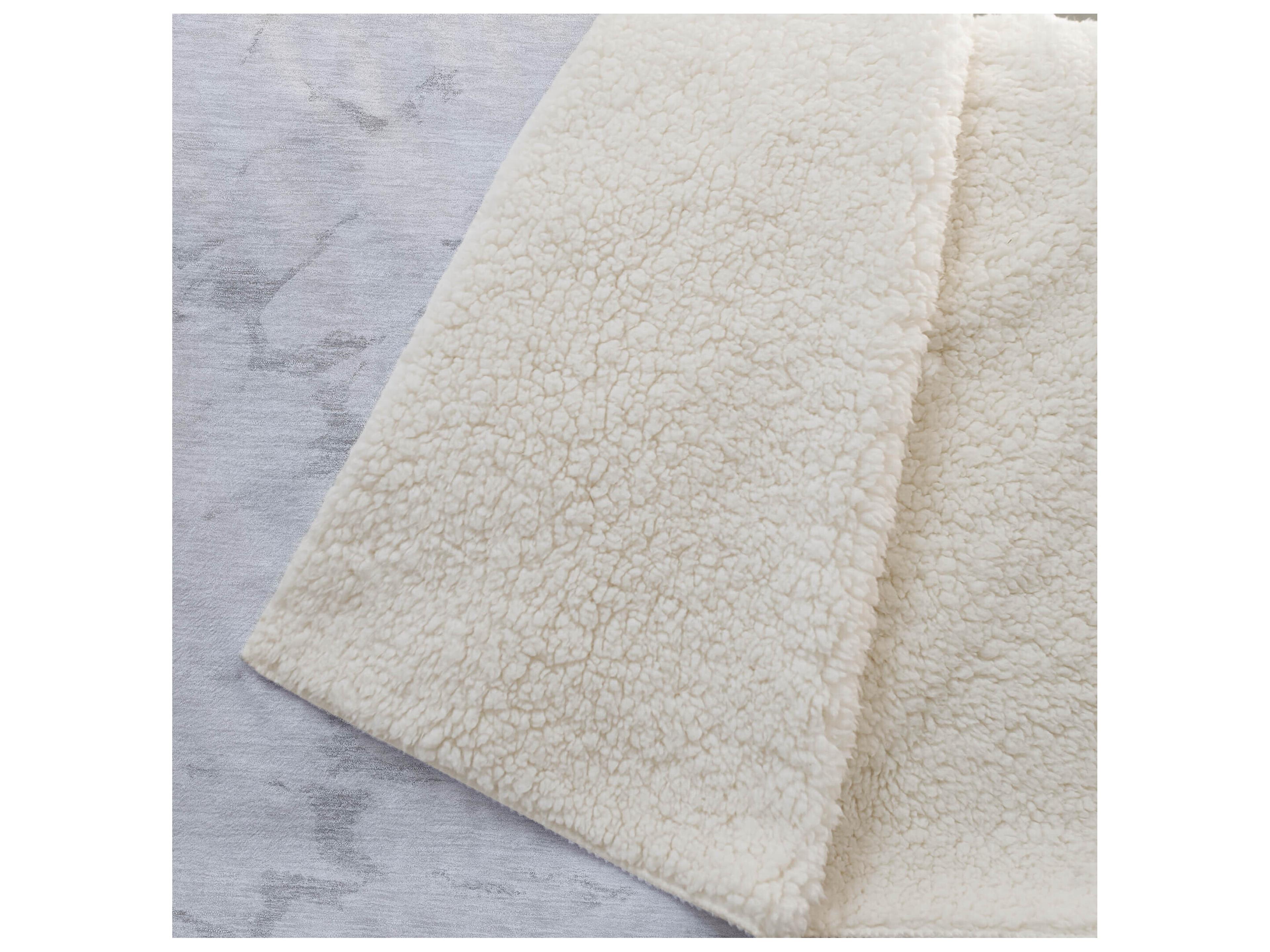 Dalyn Sherpa Gray Polyester Throw