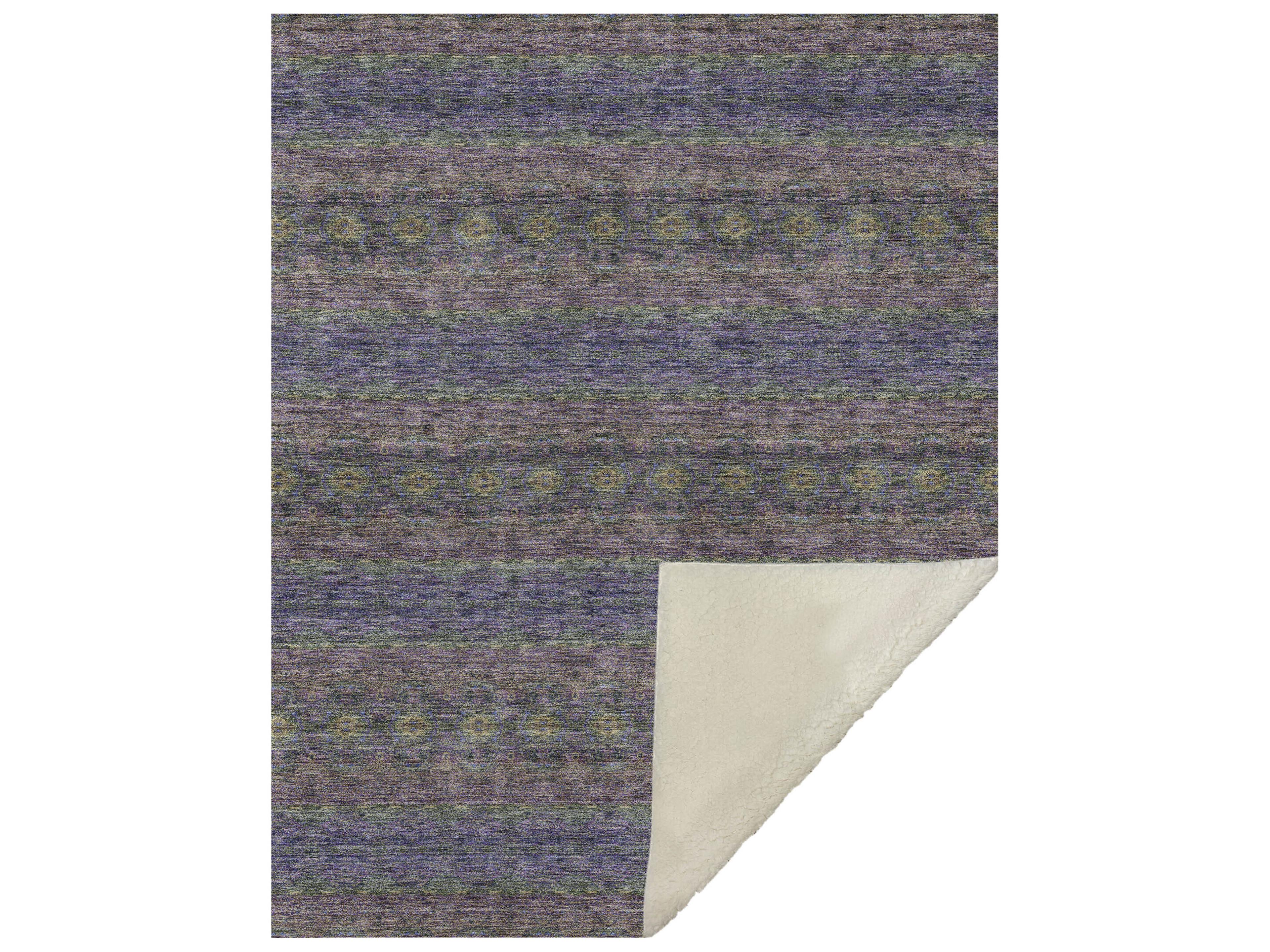 Dalyn Sherpa Purple Polyester Throw