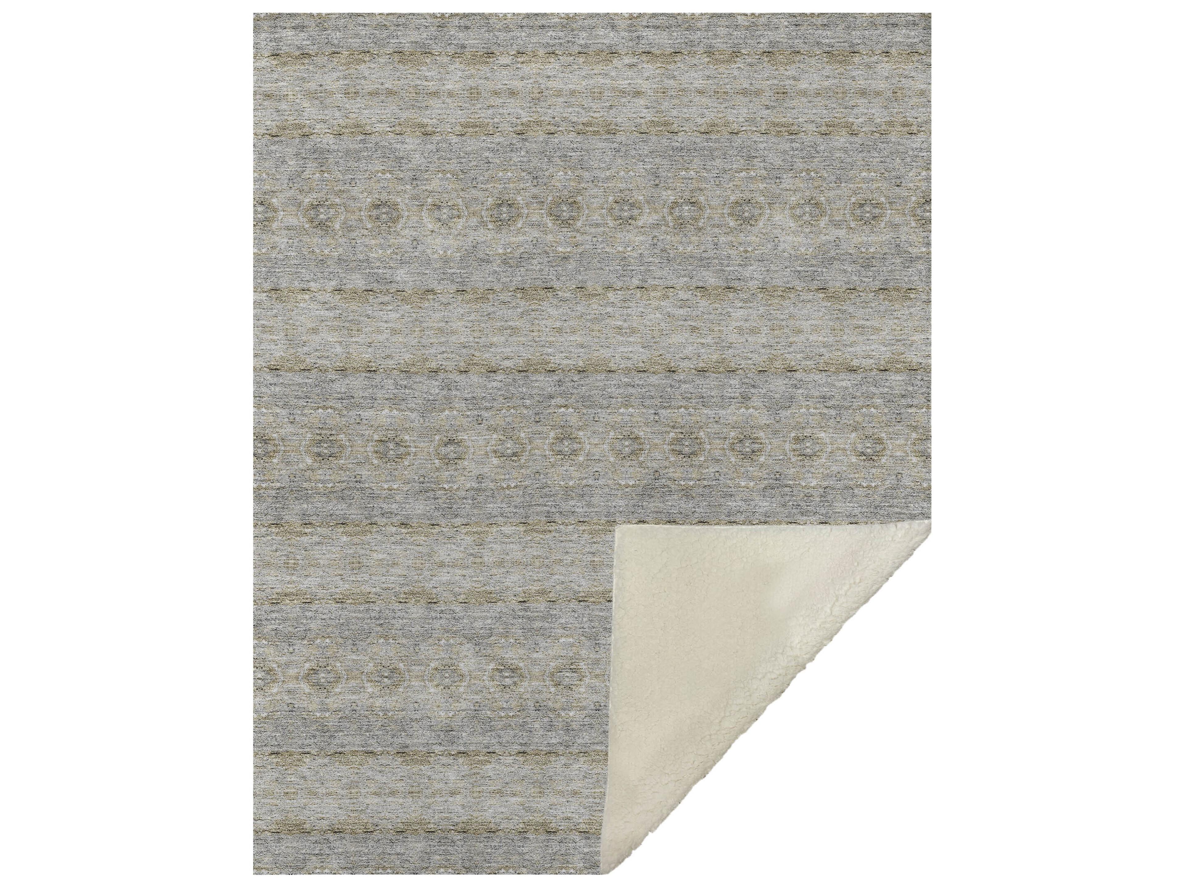 Dalyn Sherpa Gray Polyester Throw