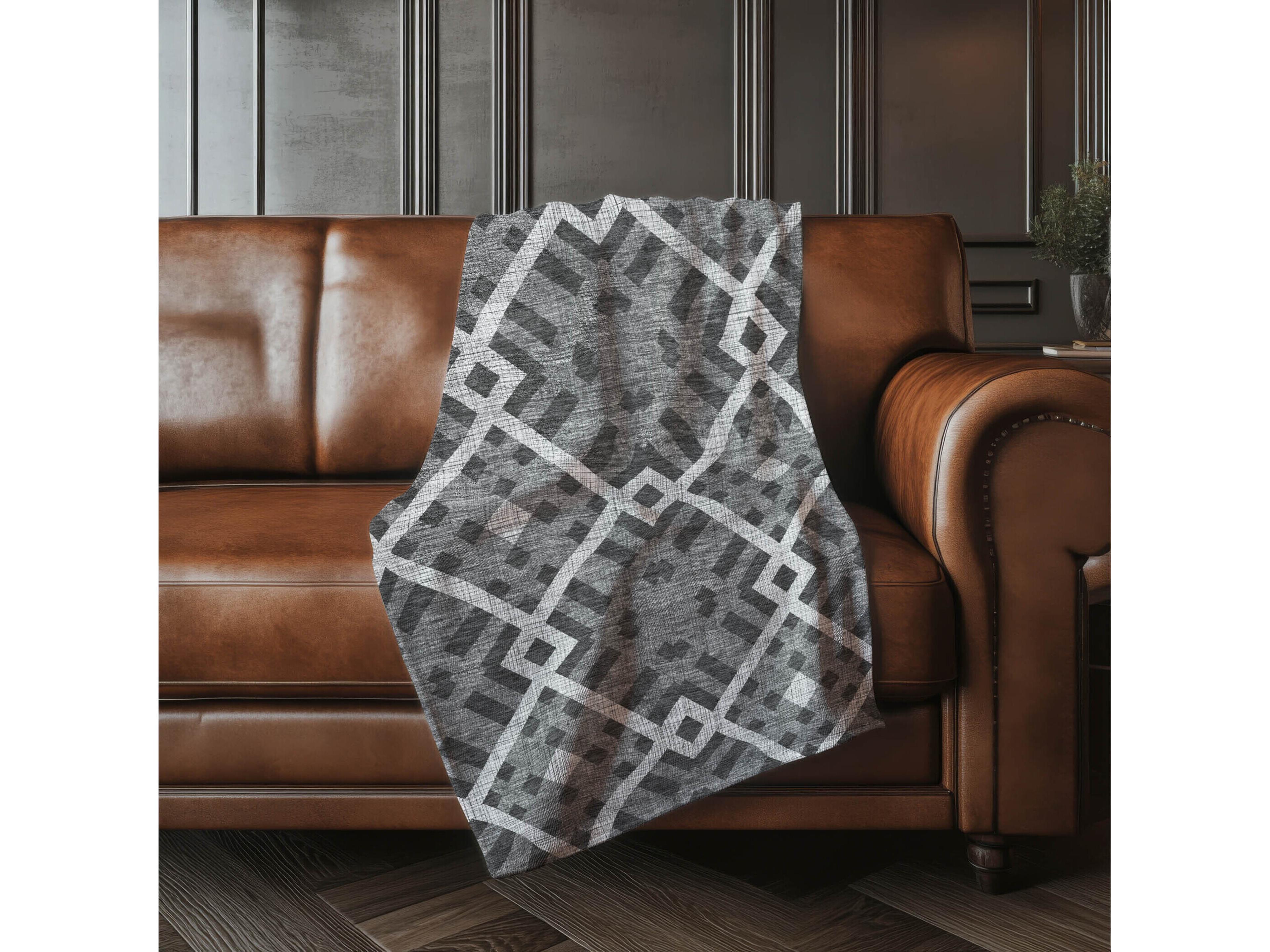 Dalyn Sherpa Gray Polyester Throw