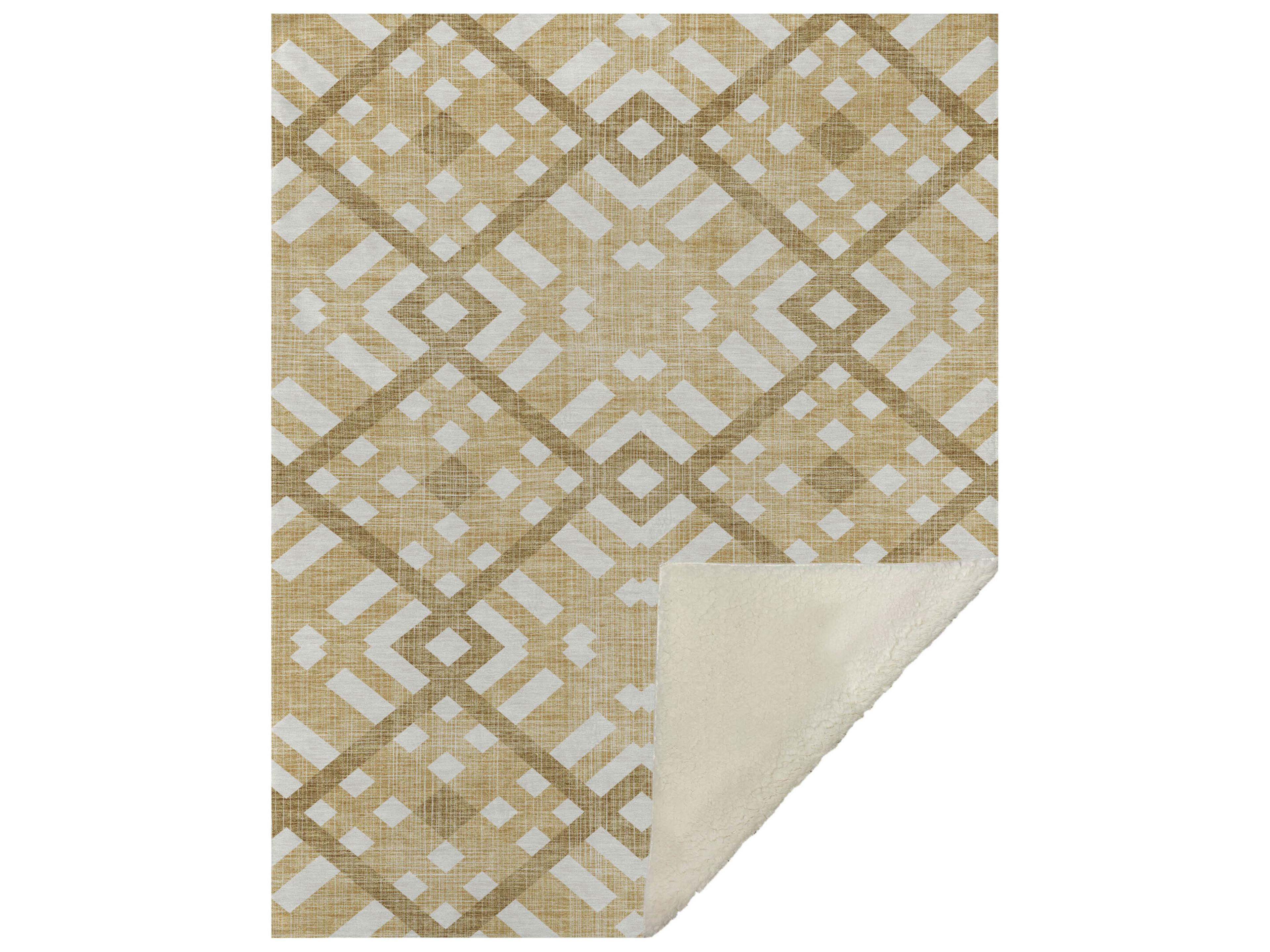 Sherpa Gold Polyester Throw