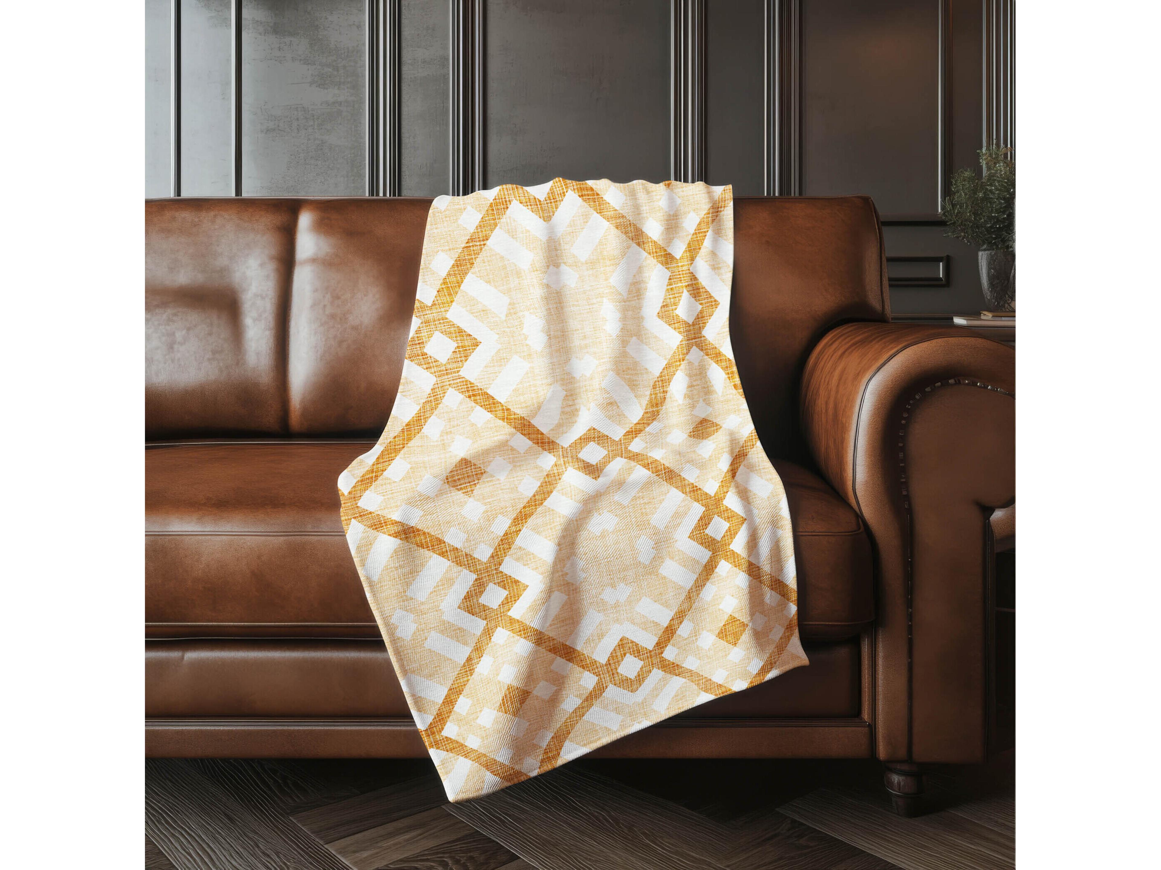Dalyn Sherpa Orange Polyester Throw