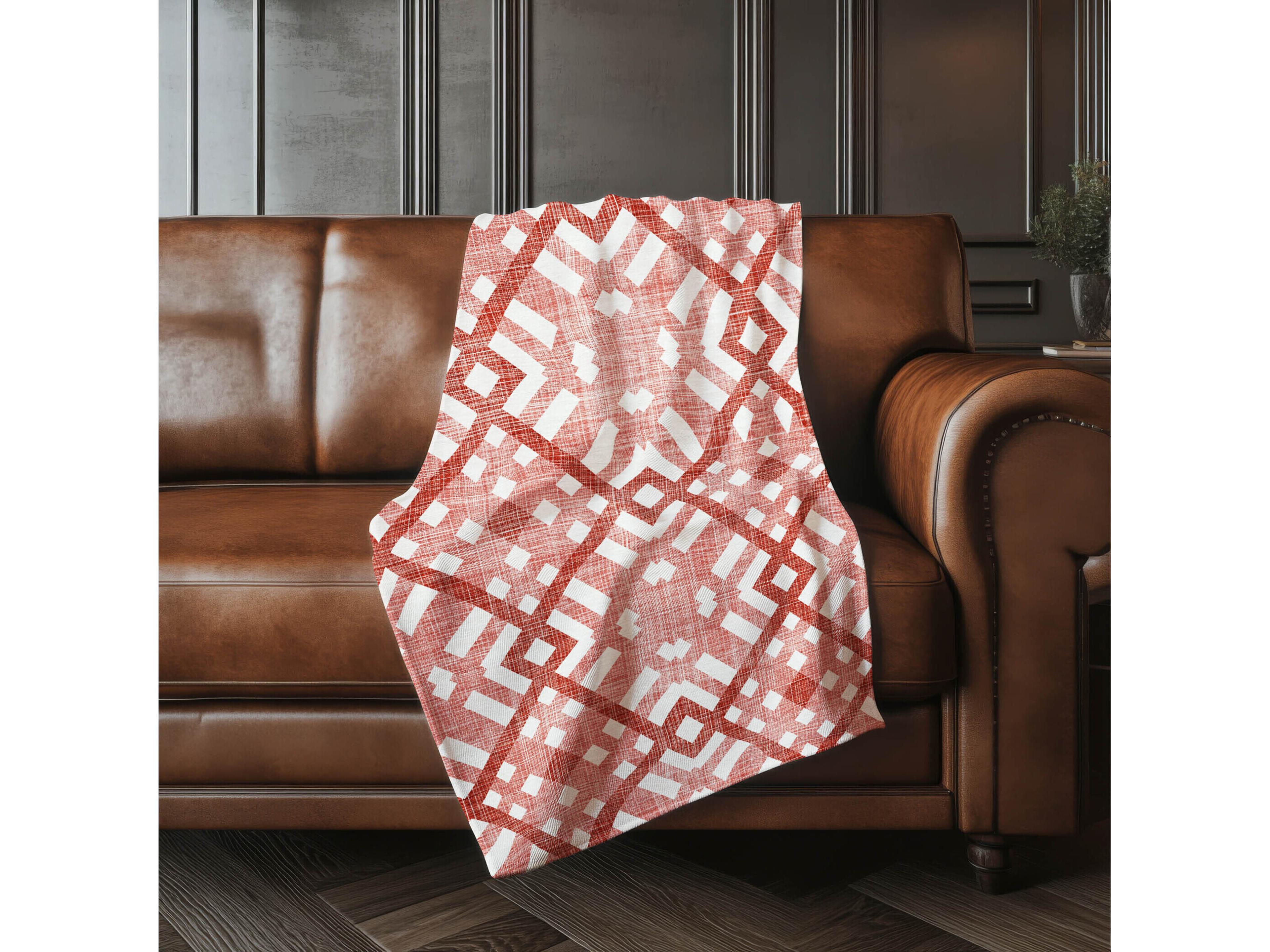 Dalyn Sherpa Red Polyester Throw