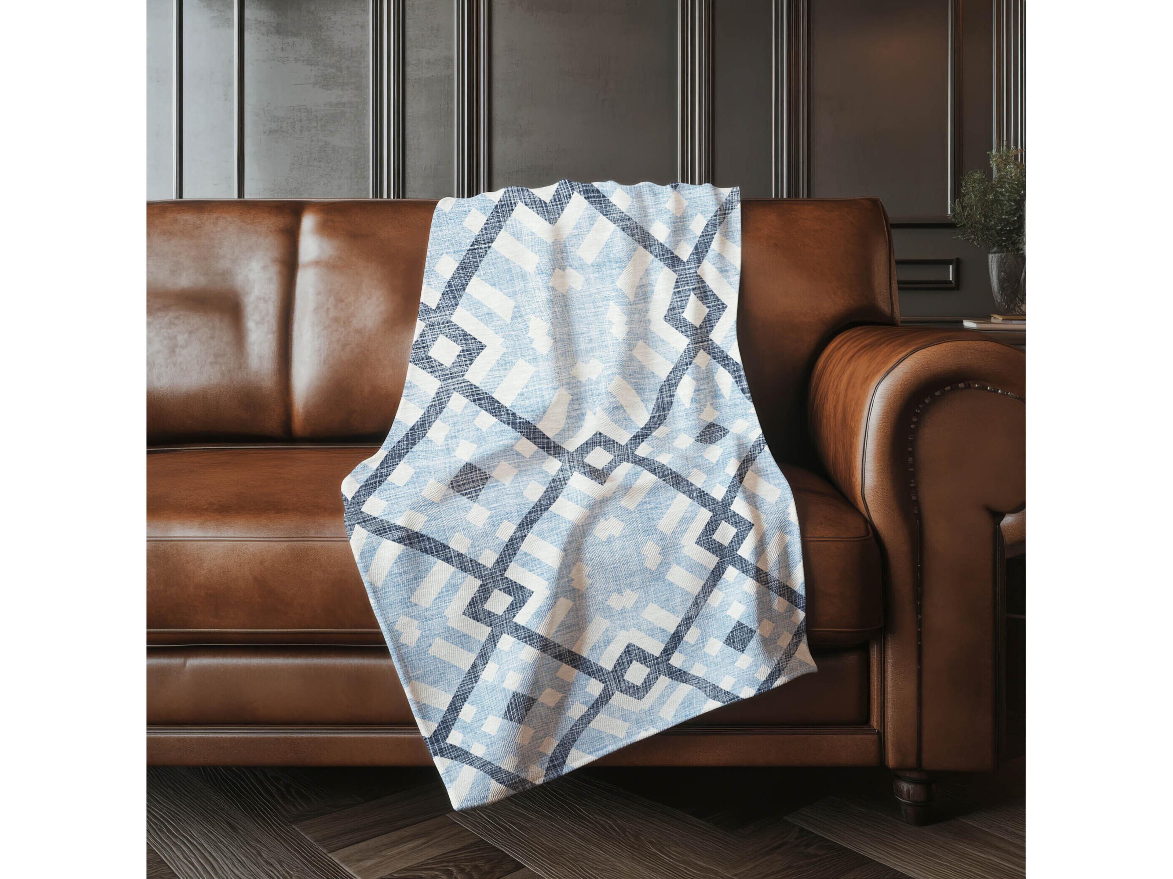 Dalyn Sherpa Blue Polyester Throw
