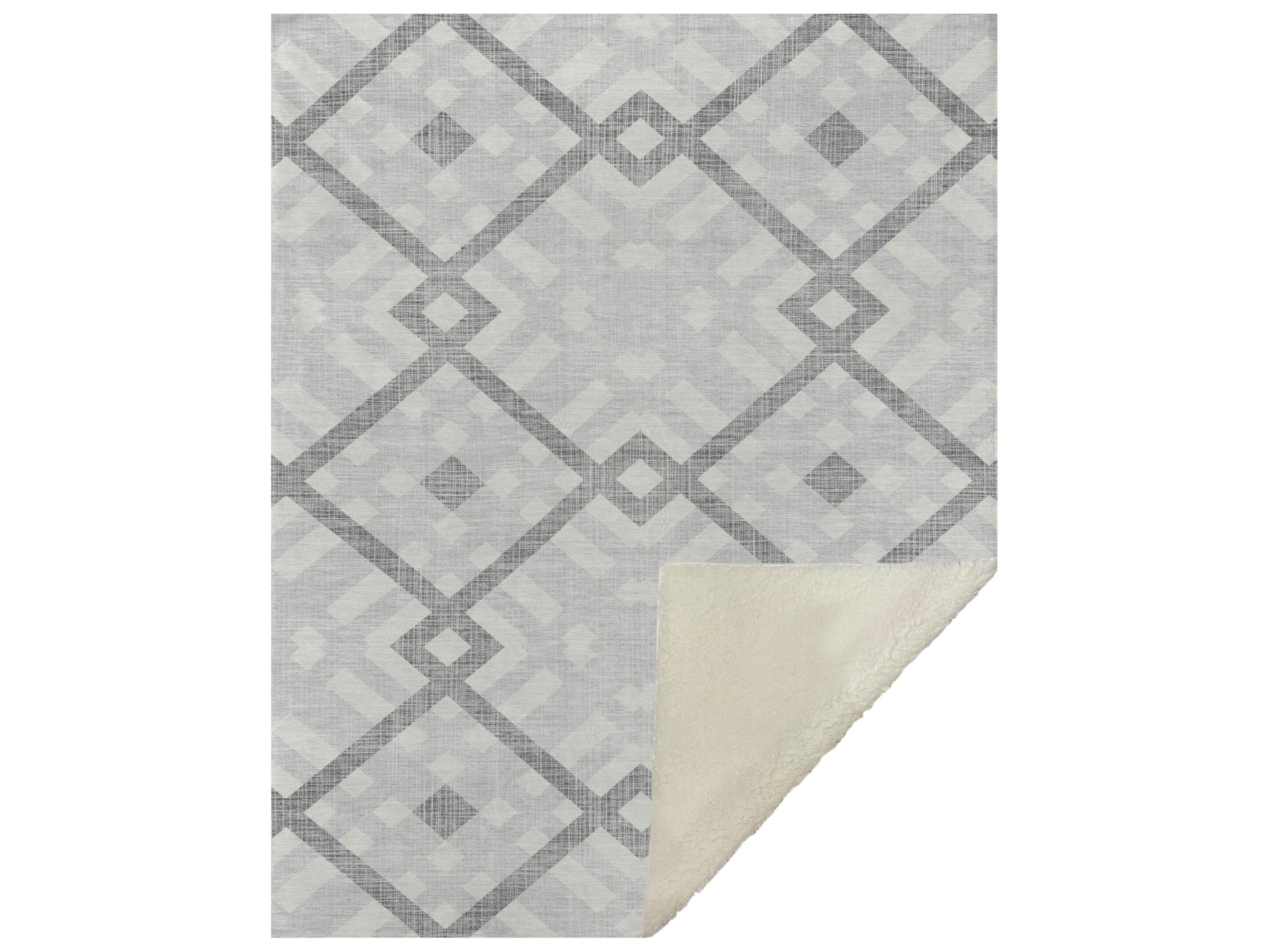 Dalyn Sherpa Gray Polyester Throw