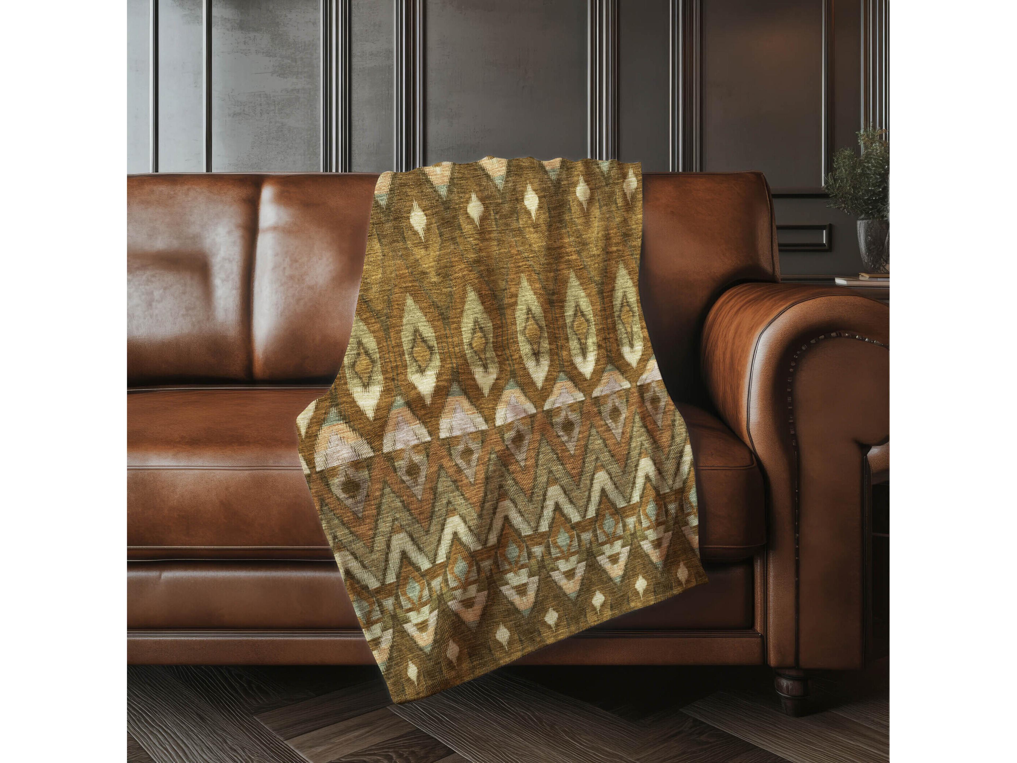Dalyn Sherpa Brown Polyester Throw