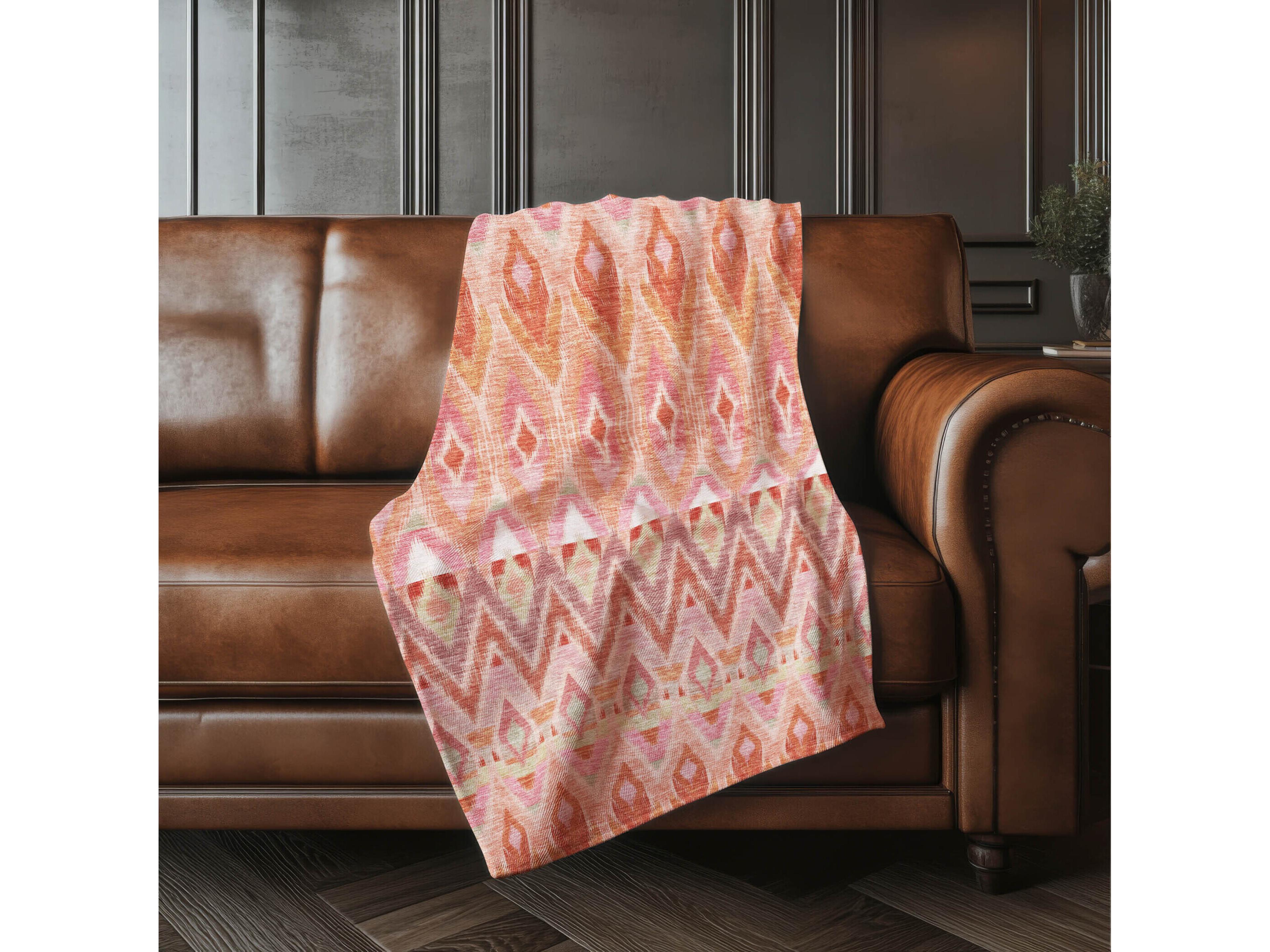 Dalyn Sherpa Pink Polyester Throw
