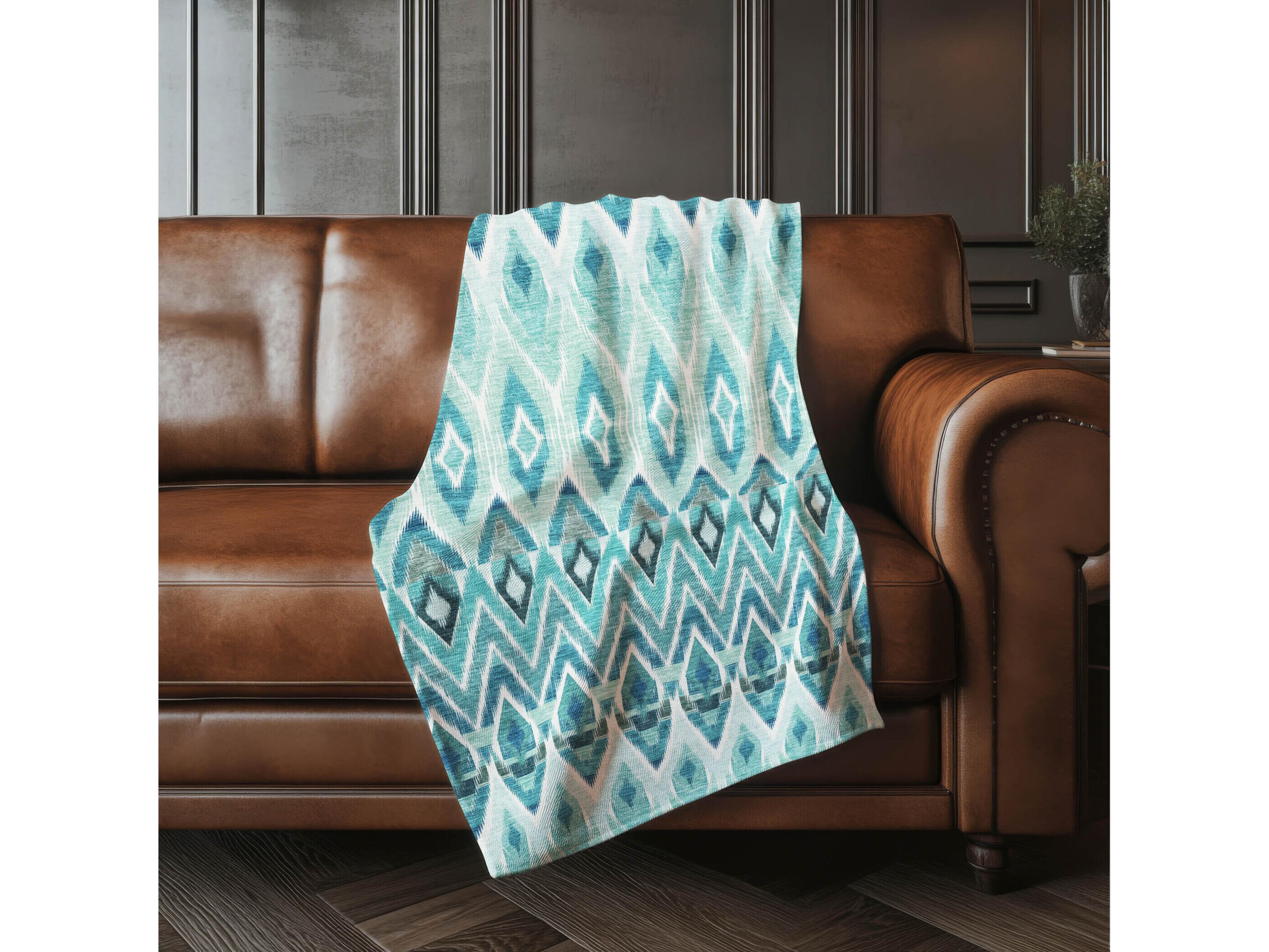 Dalyn Sherpa Teal Polyester Throw