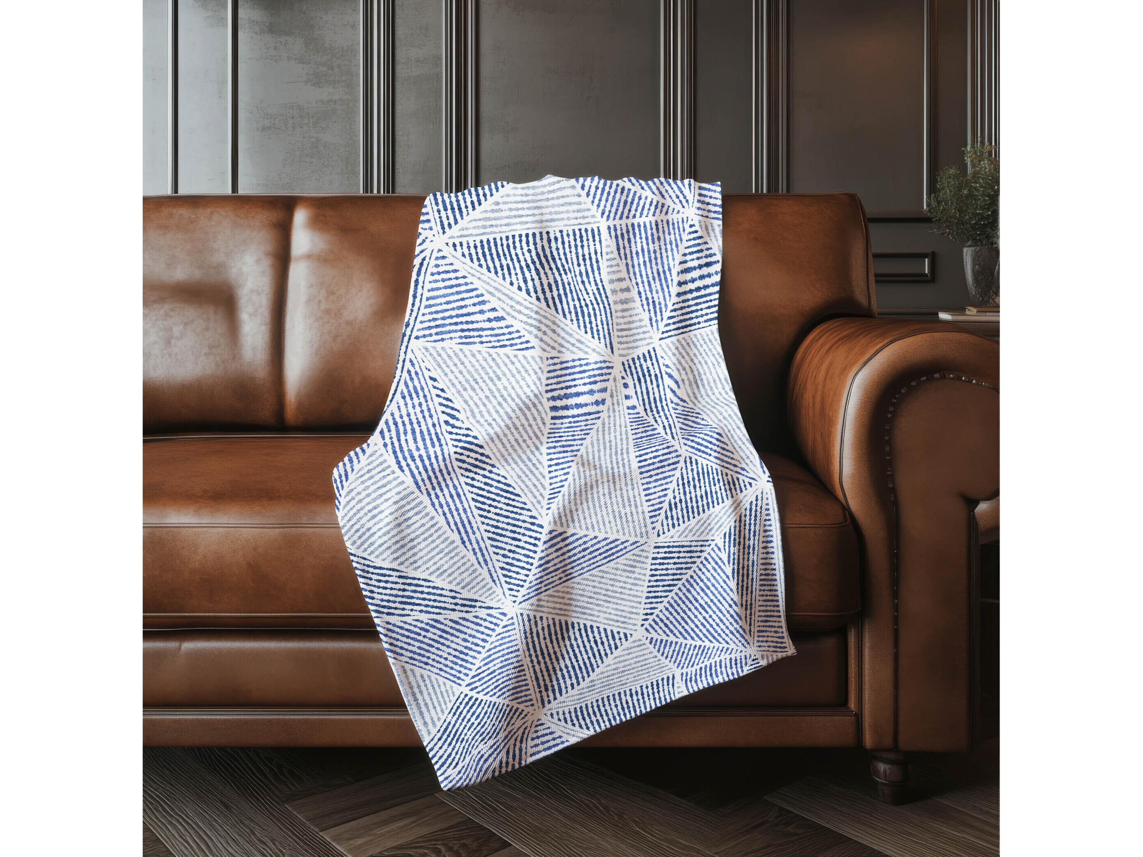 Dalyn Sherpa Blue Polyester Throw