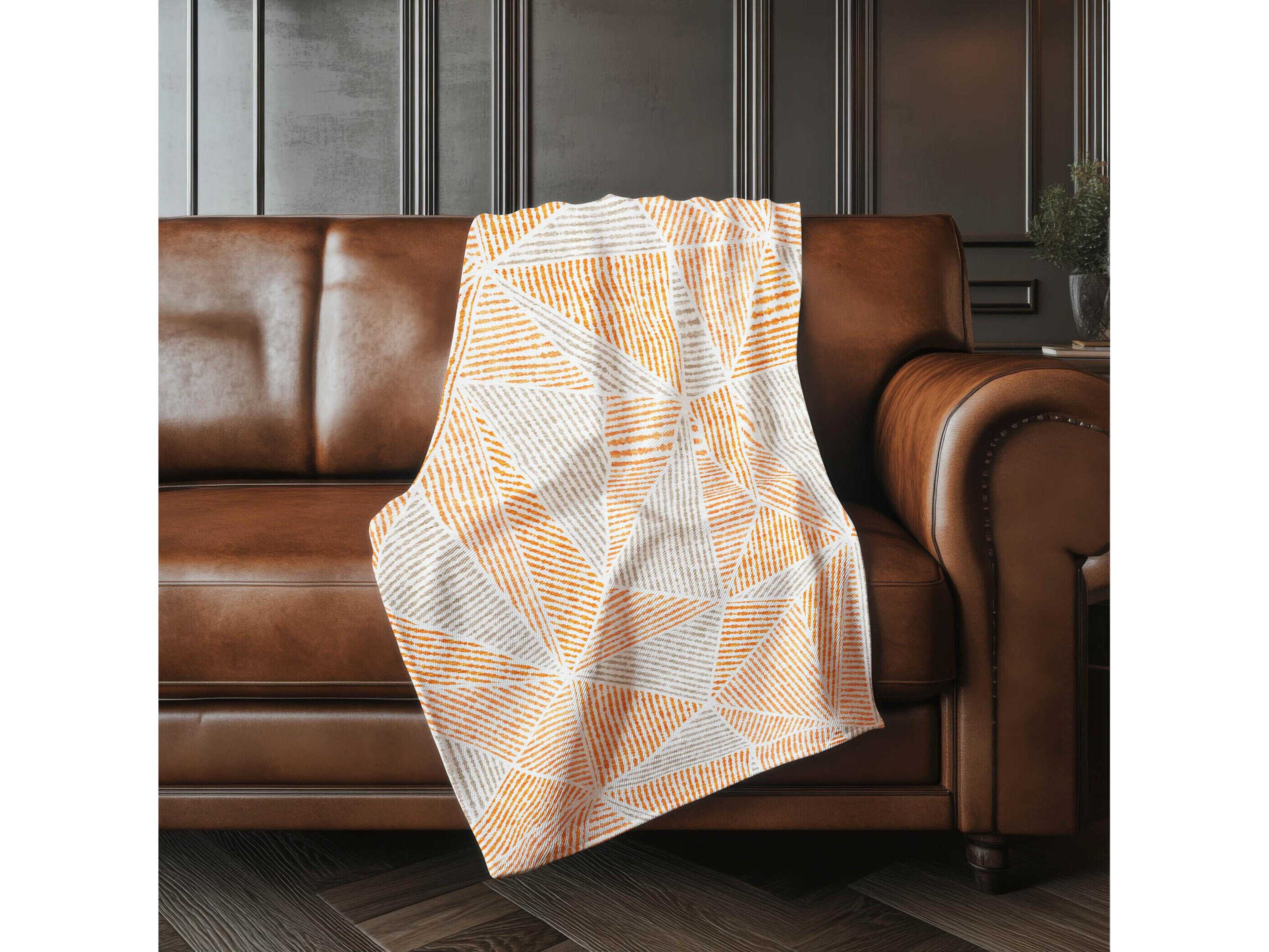 Dalyn Sherpa Orange Polyester Throw