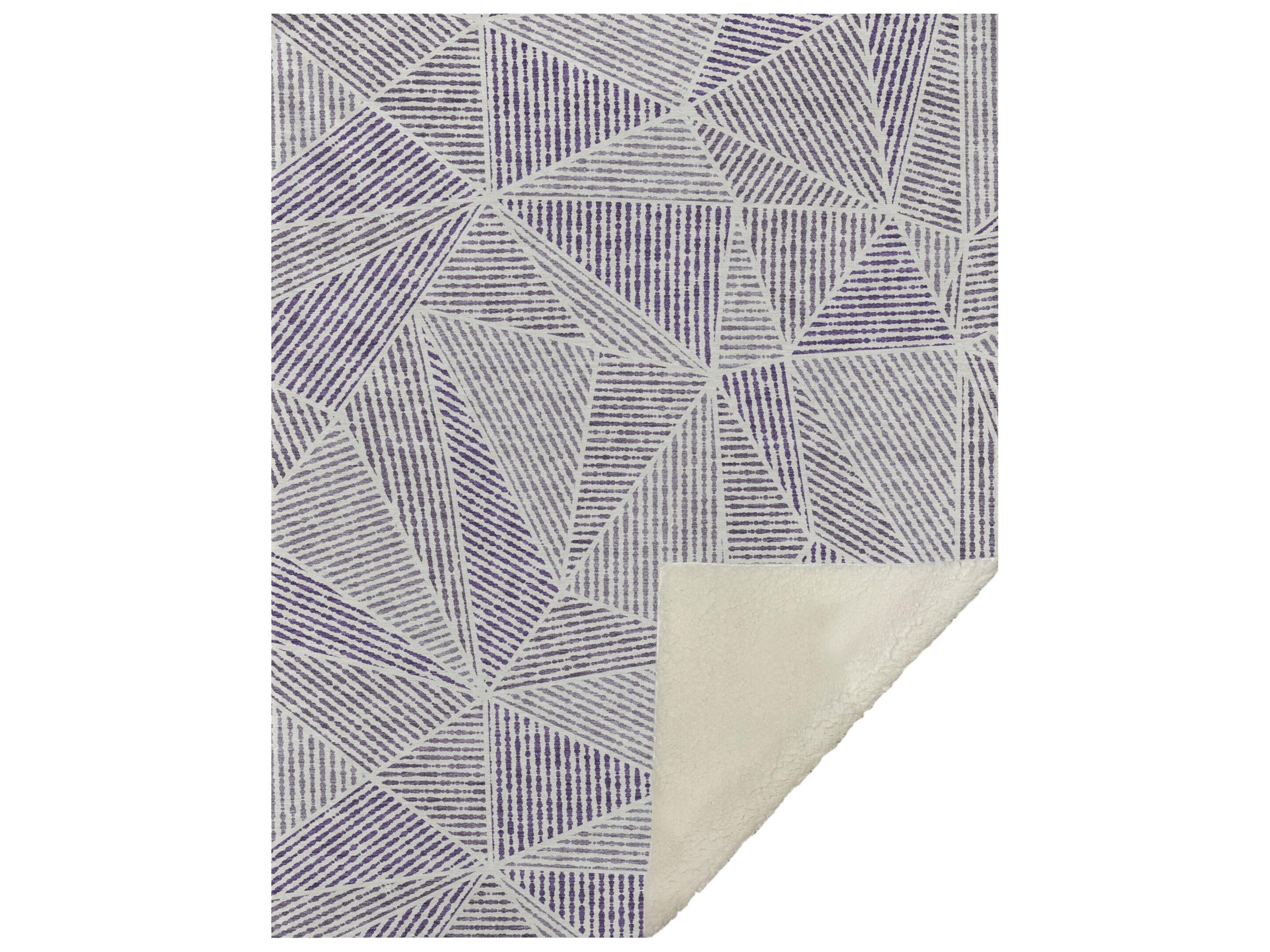 Dalyn Sherpa Purple Polyester Throw