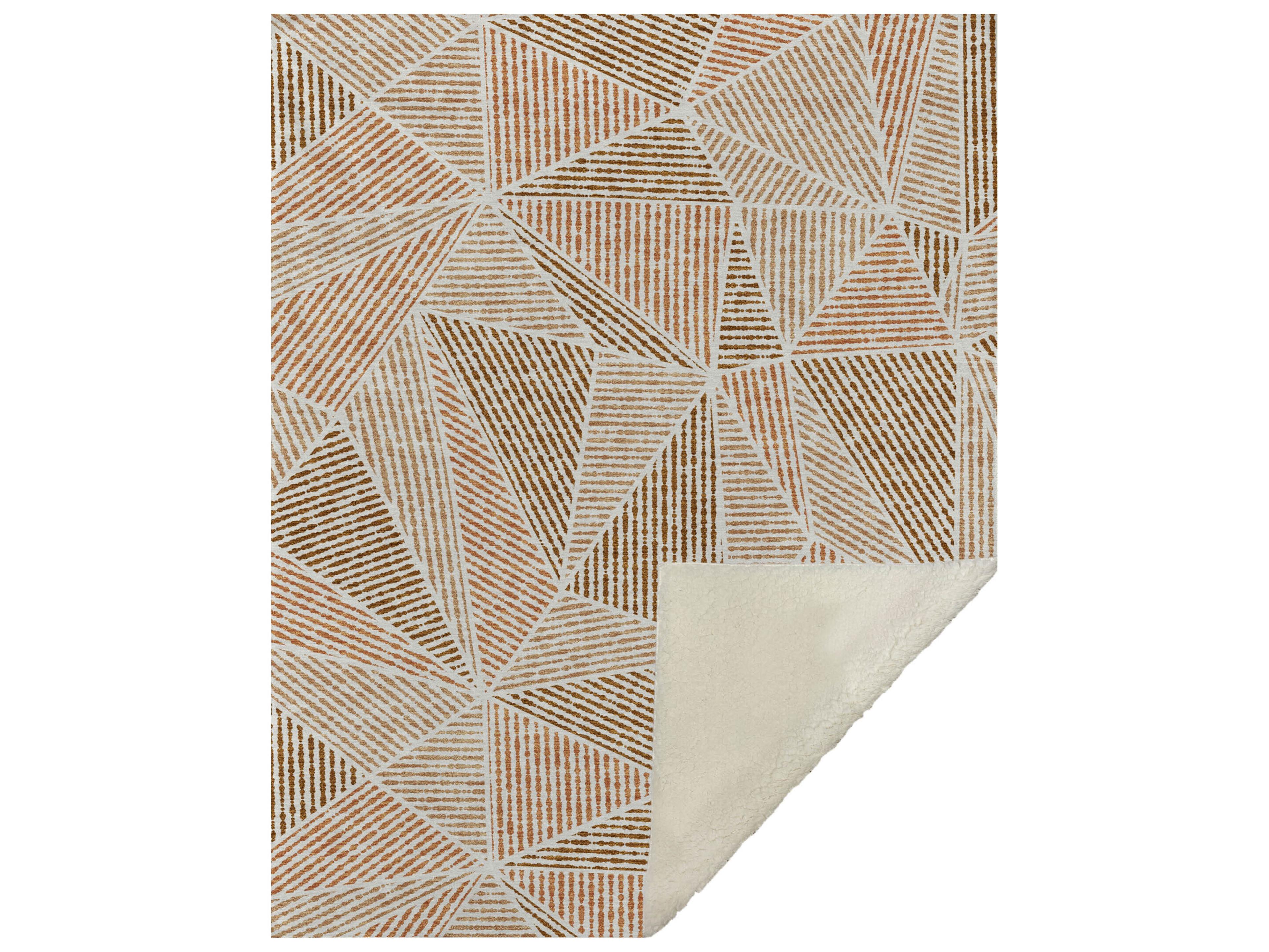 Dalyn Sherpa Orange Polyester Throw