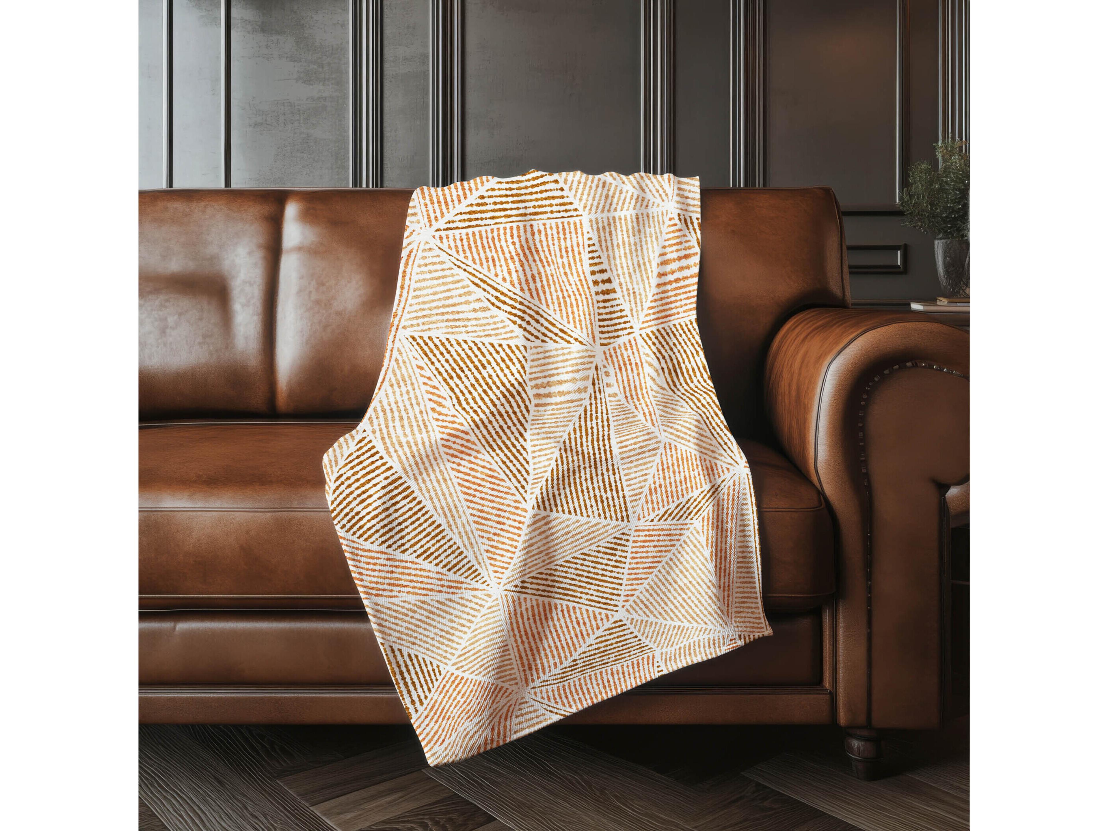 Dalyn Sherpa Orange Polyester Throw